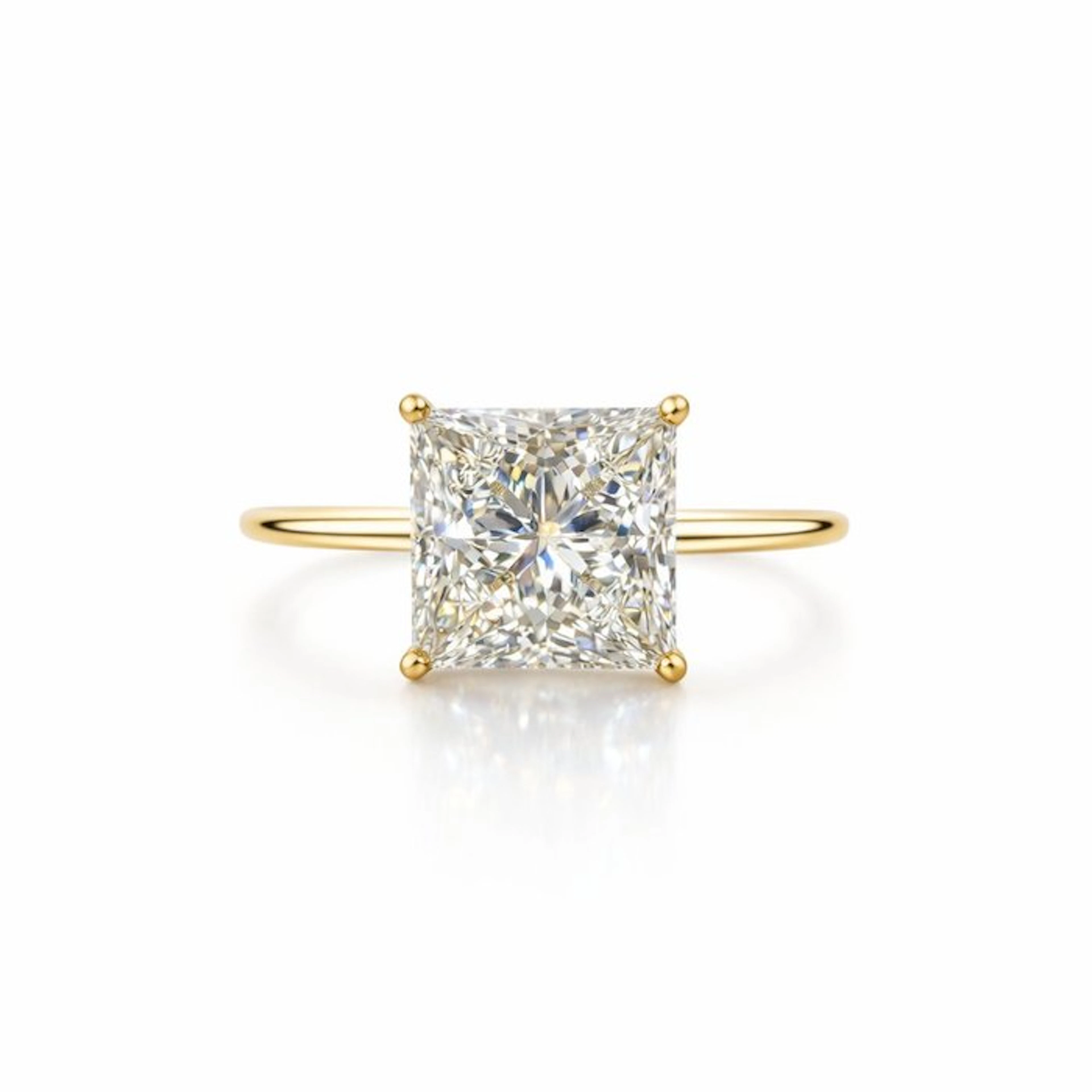 No reserve price - Ring - 14 kt. Yellow gold - 2.01ct. tw. Diamond (Lab-grown)