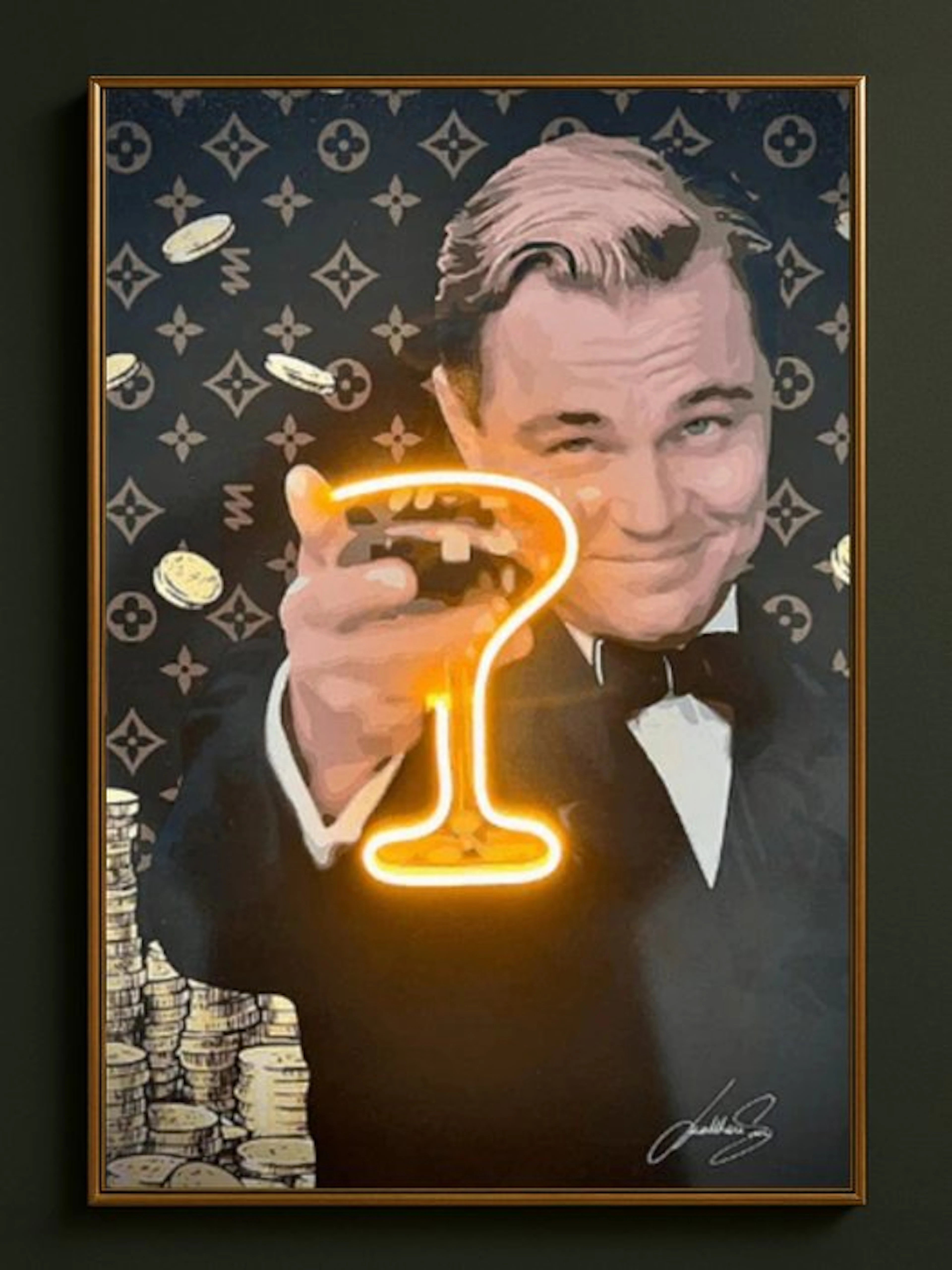 LEDMansion - Leonardo Champagne 50x75cm Led Wall Art | ESCLUSIVA CATAWIKI