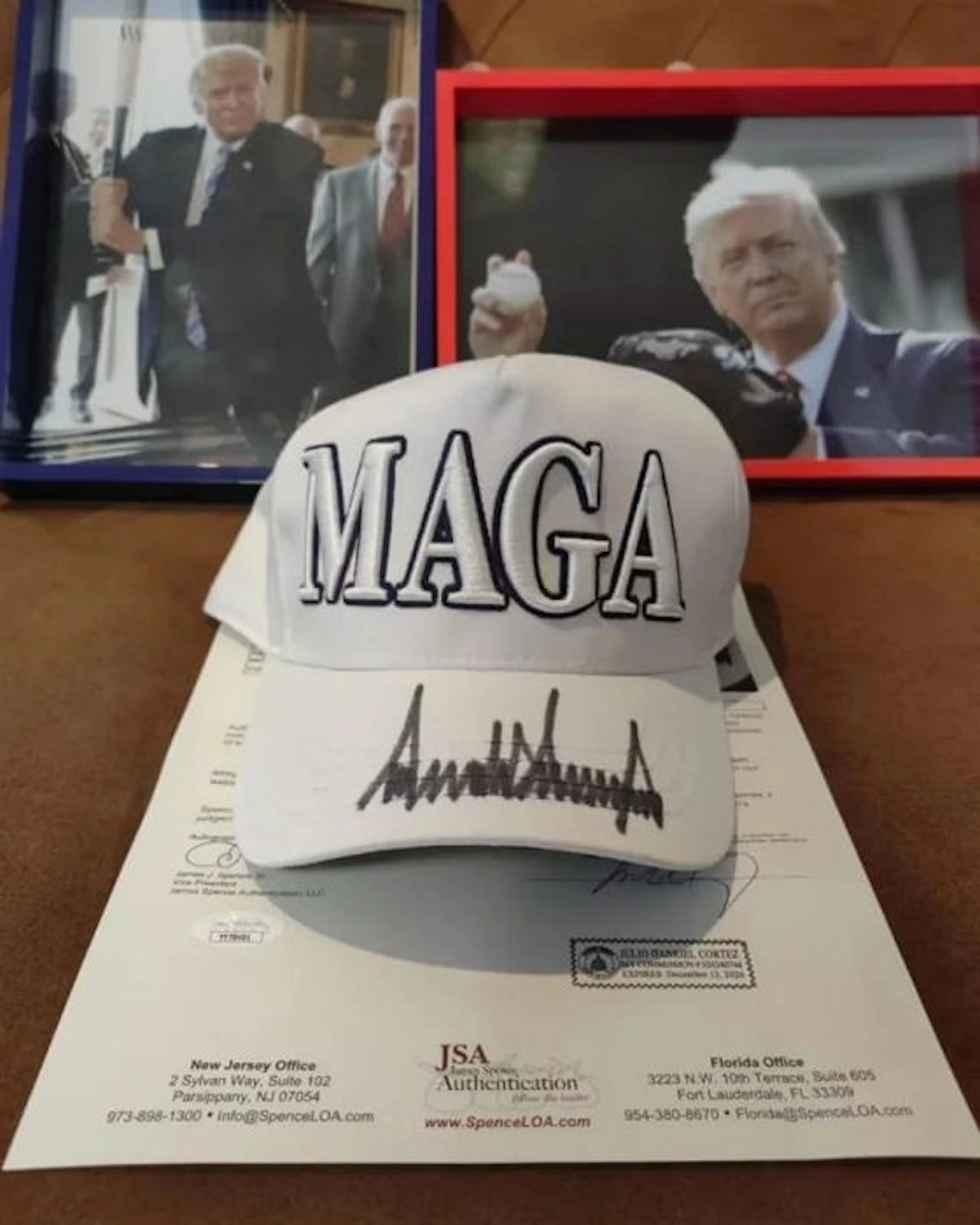 Memorabilia collection - MAGA hat signed by President Donald Trump + JSA COA