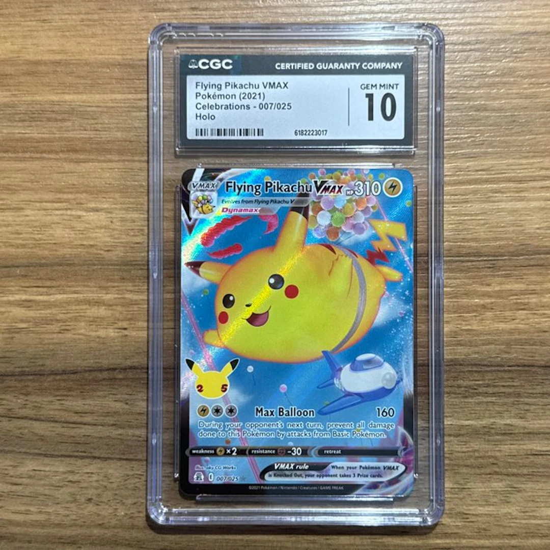 Pokémon Graded card - Flying Pikachu 25th Celebrations 007 - CGC 10