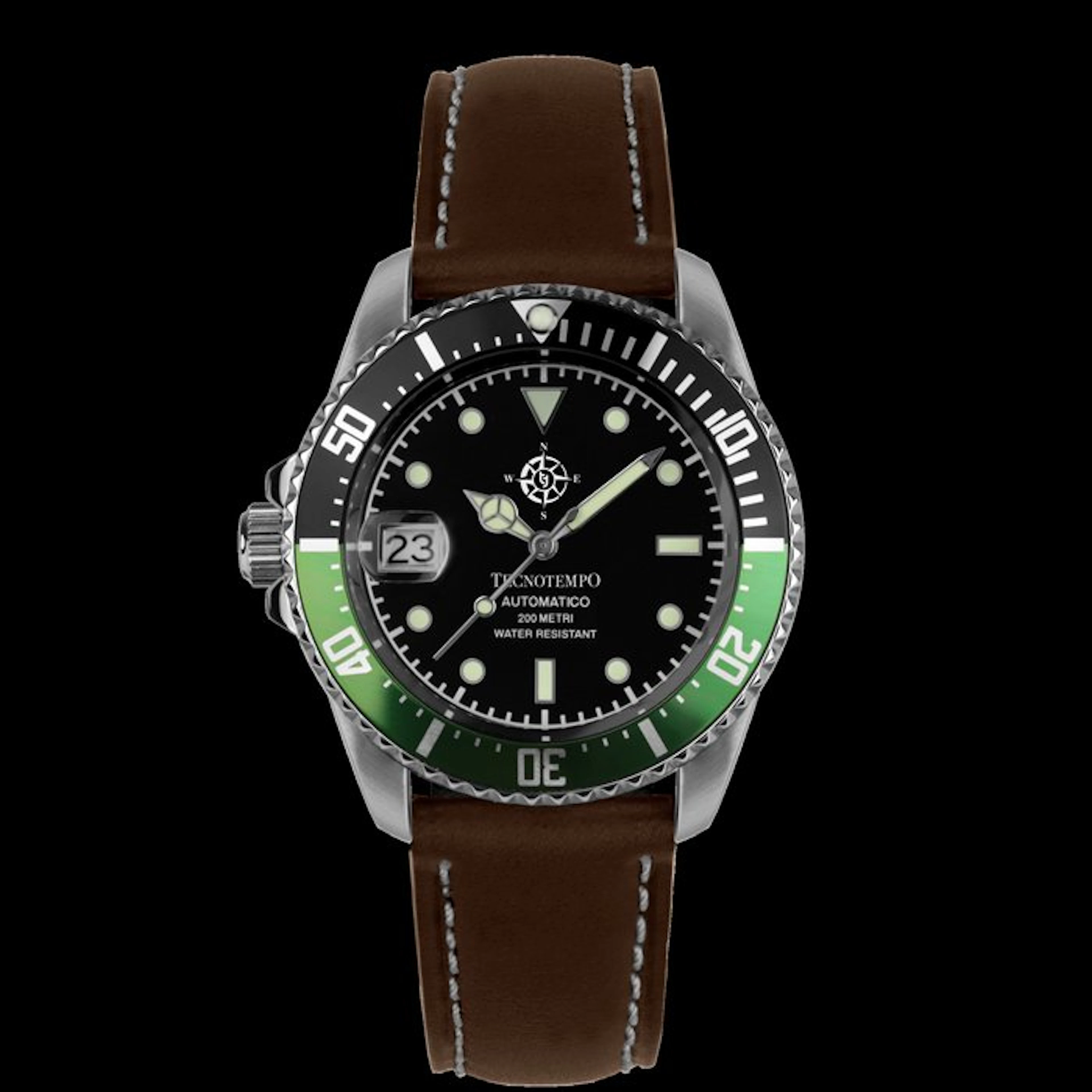 Tecnotempo - Automatic Diver's 200M "Left Crown"- Special...