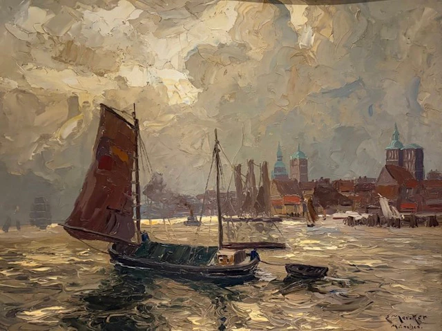 Erich Mercker (1891-1973) - Hafenszene