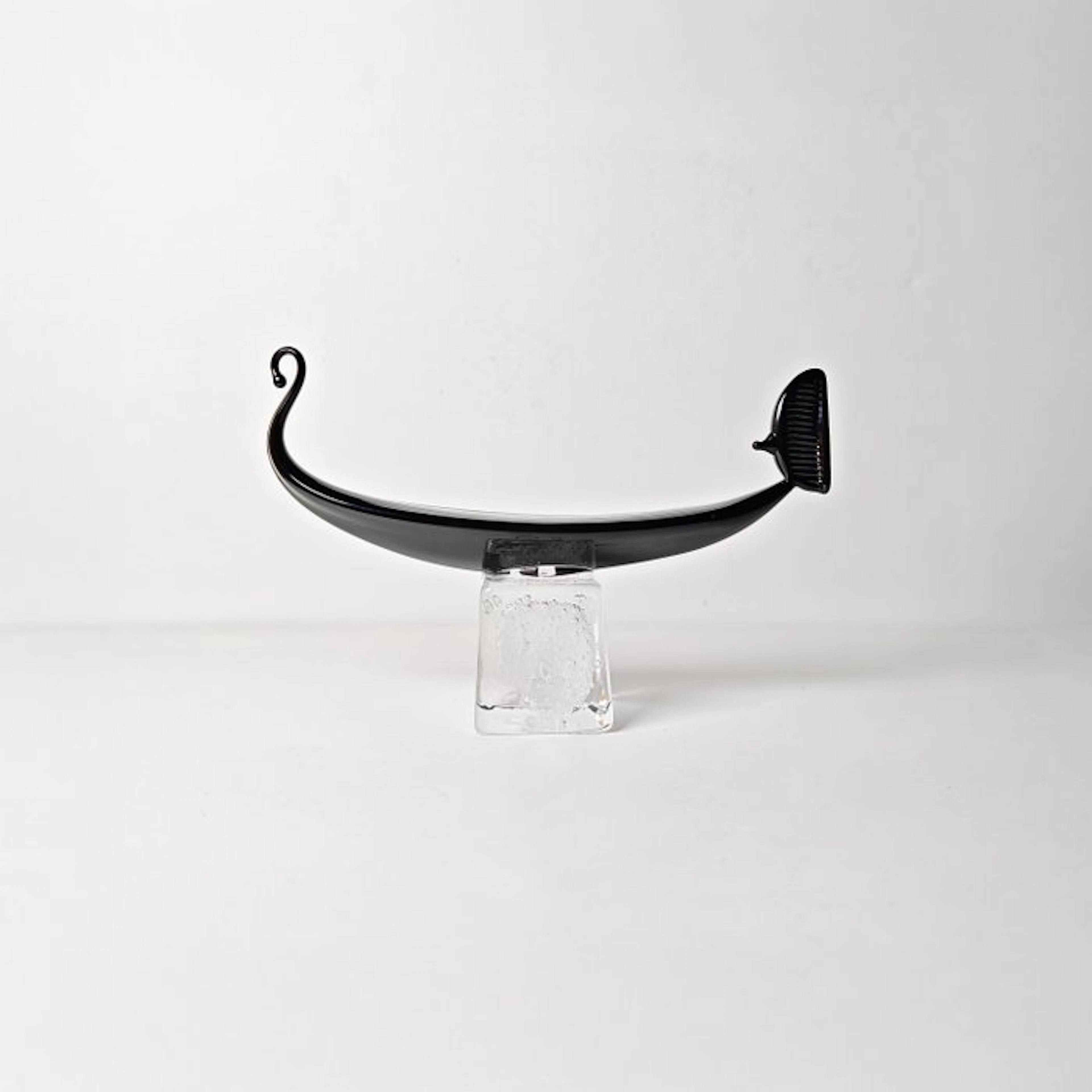 Sculpture, Gondola - 12 cm - Murano glass - 2026