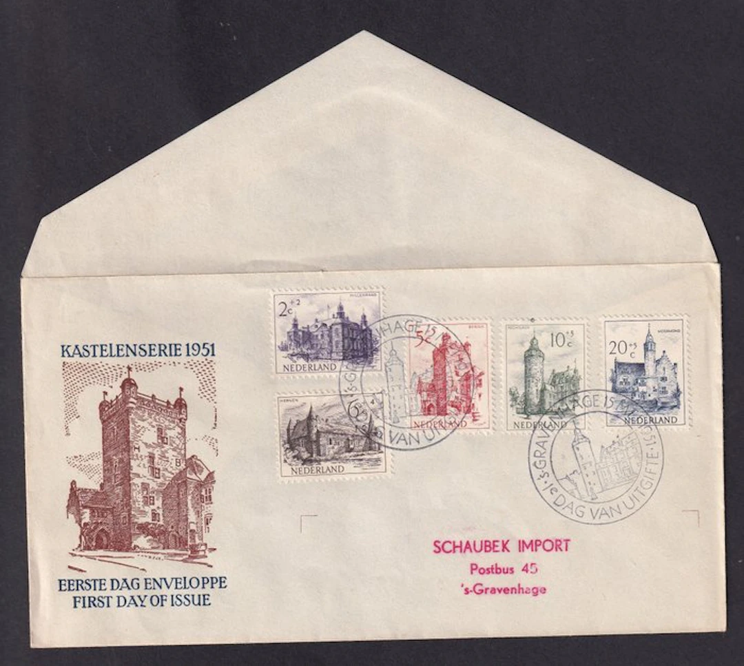 Netherlands 1951 - FDC, 1951 edition - FDC E5 en E6