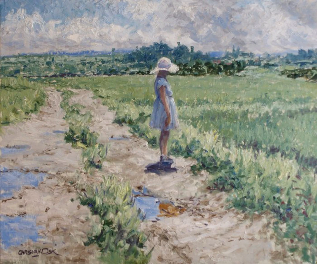 Chris van Dijk (1952) Impressionist - " Paysage français...