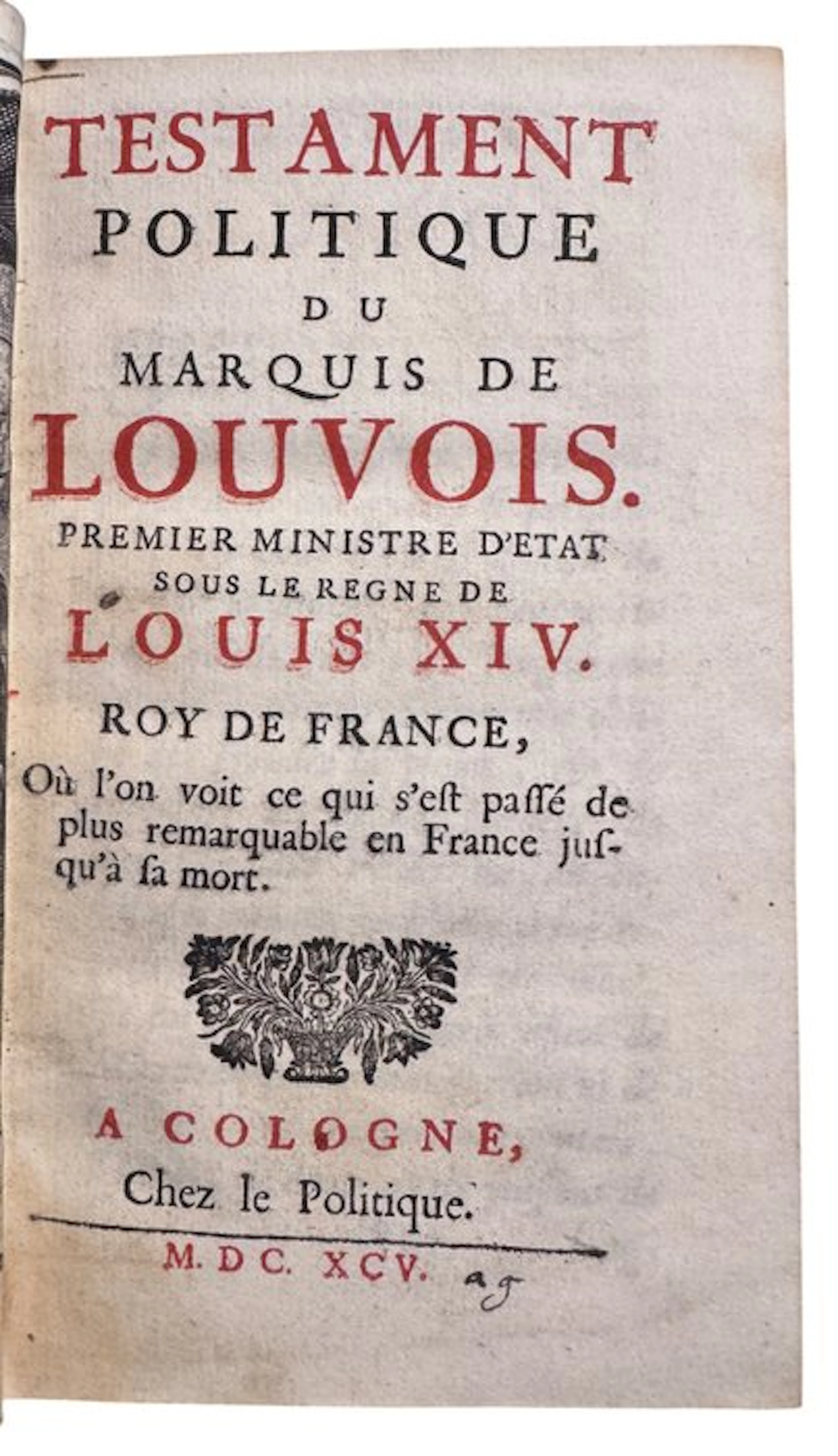 Marquis de Louvois [Gatien de Sandras Courtilz)...