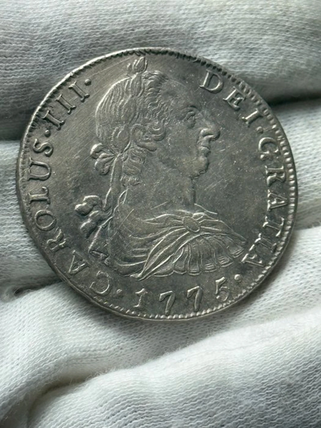 Spain. Carlos III. 8 Reales 1775 Potosí JR - Parte del brillo original