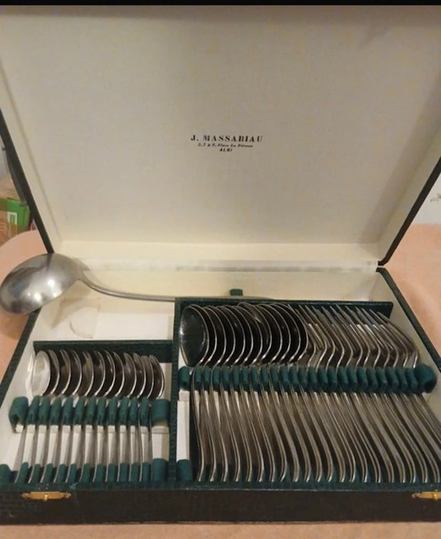 J. Massabiau - Cutlery set for 12 (36) - Silverplated - Inox 15