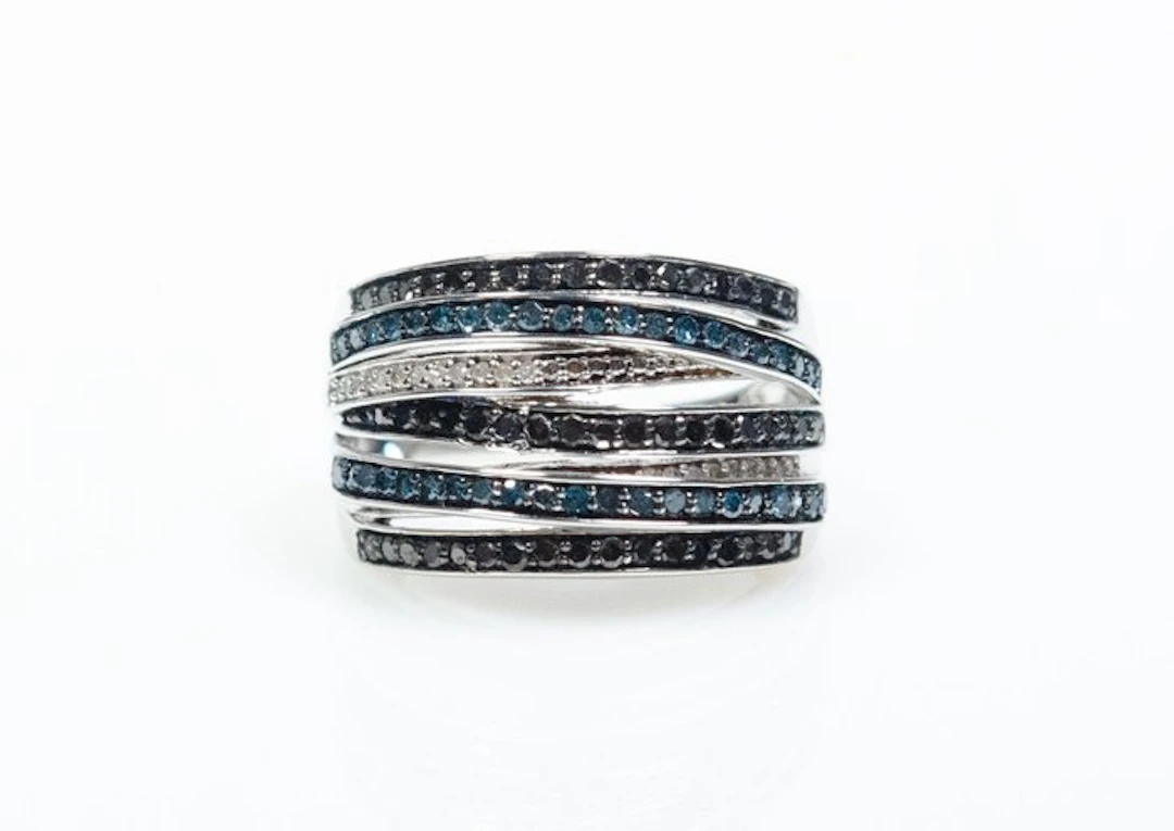 No reserve price - Ring - 925 silver - 1.60 ct diamonds