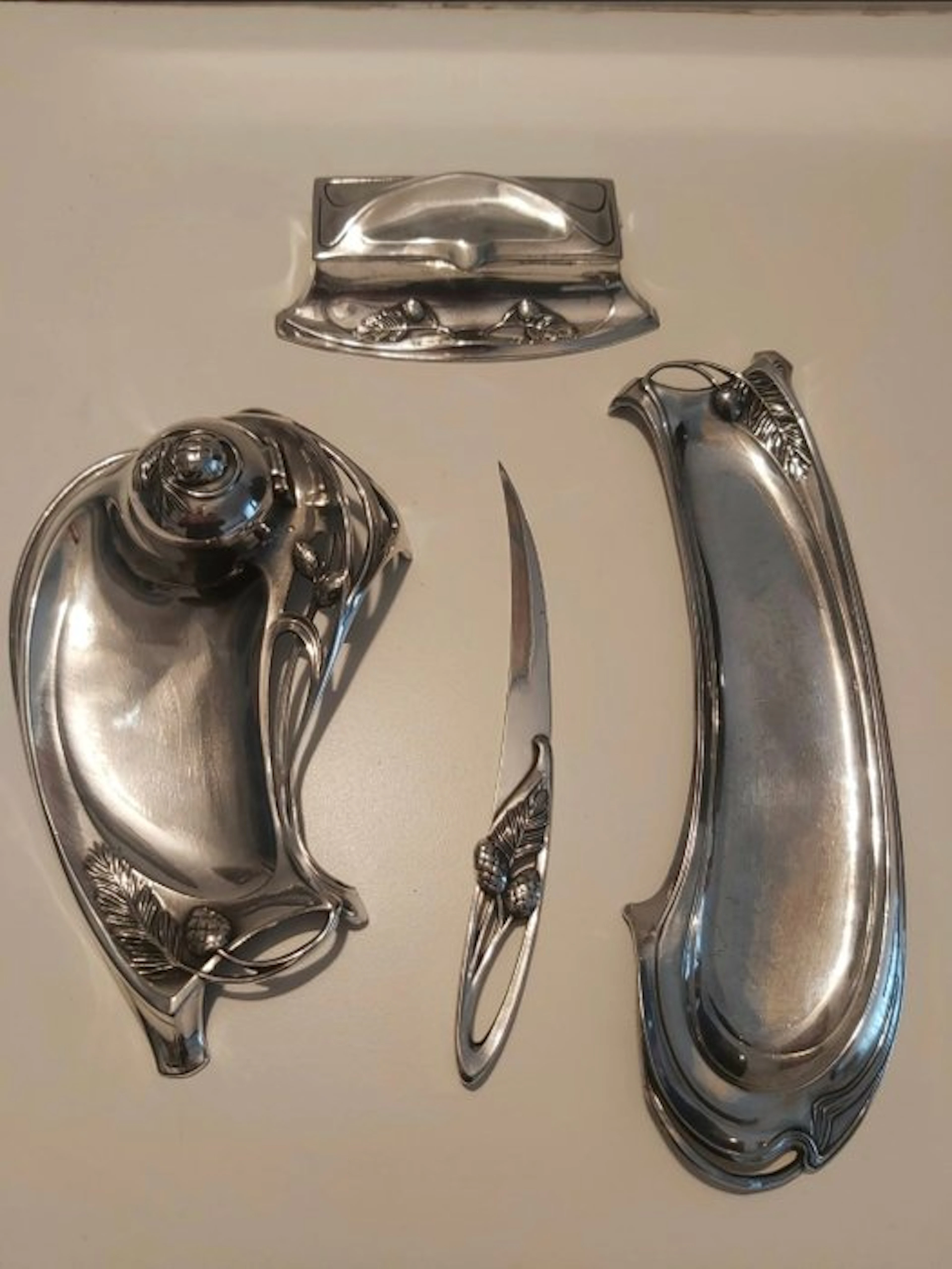 WMF - Art nouveau - Desk set (4) - Pewter