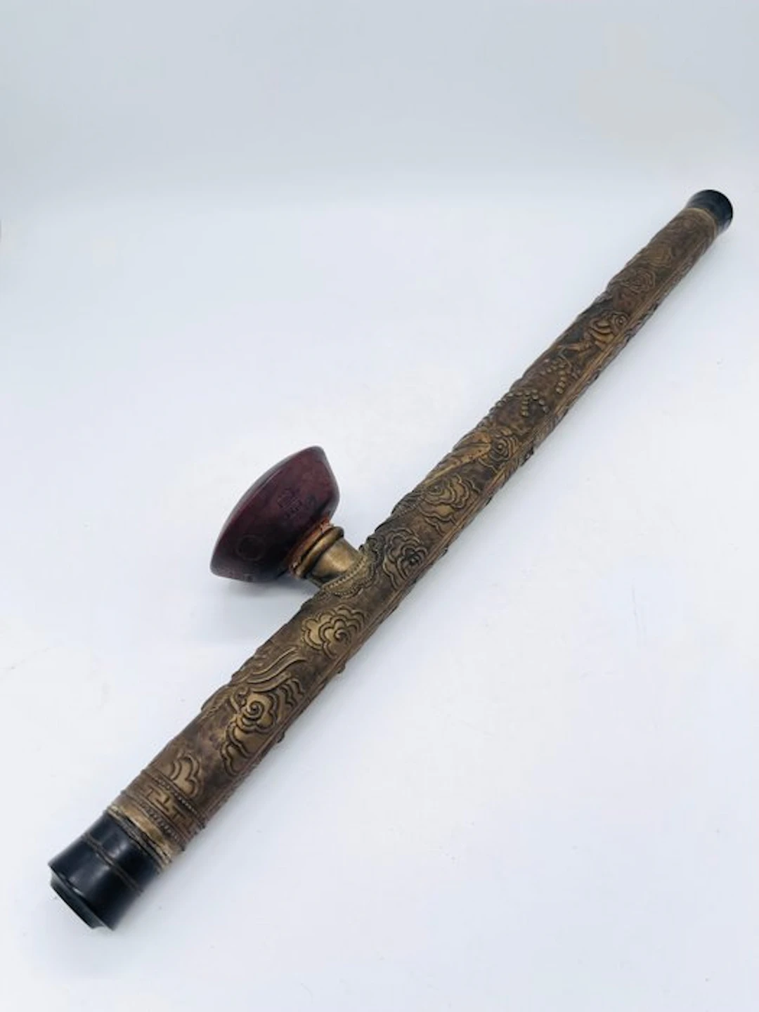 Opium pipe - Pipe - Ceramic, Brass