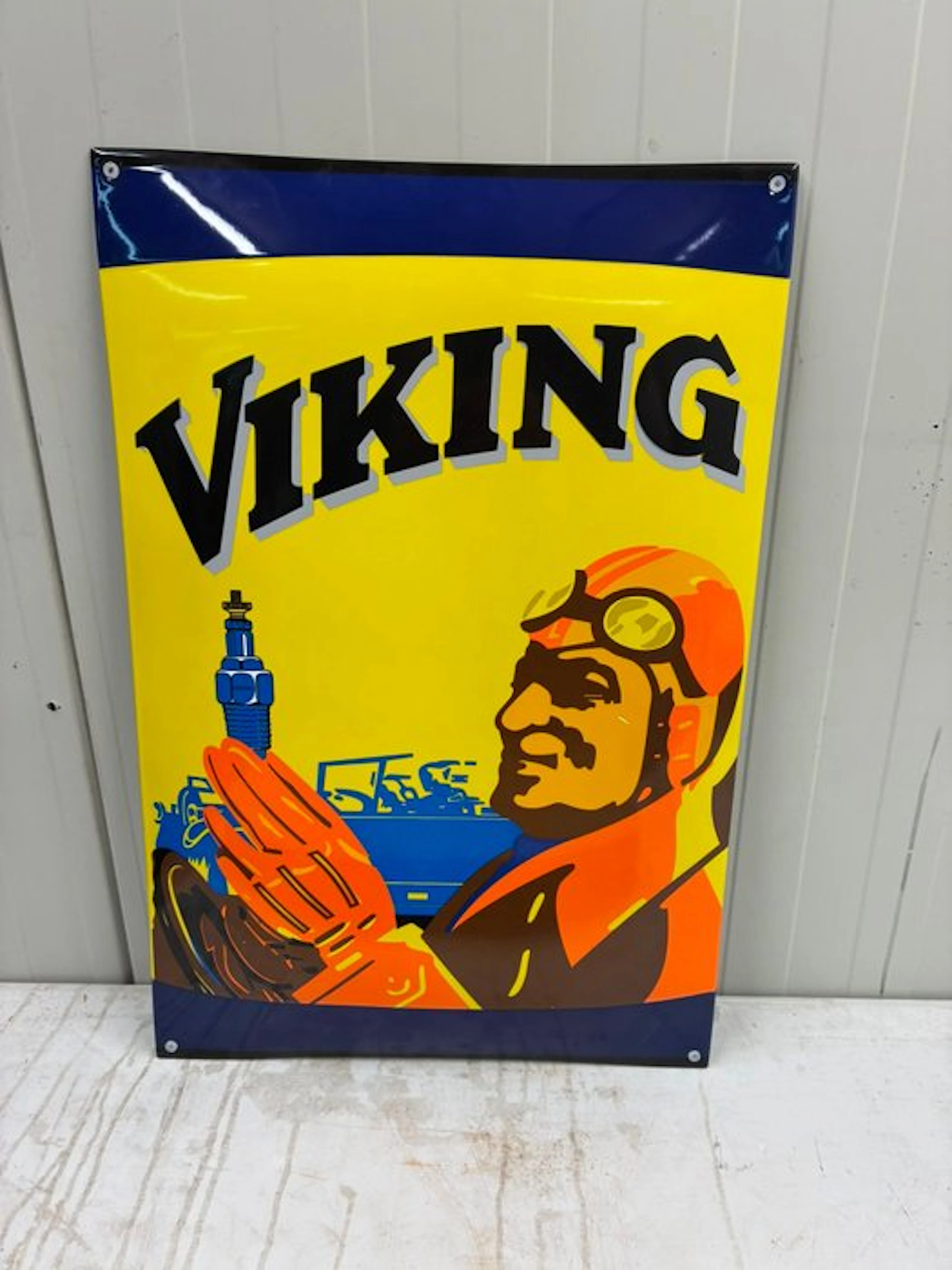 Viking – Groot Emaille Reclamebord – Bougies & Klassieke...