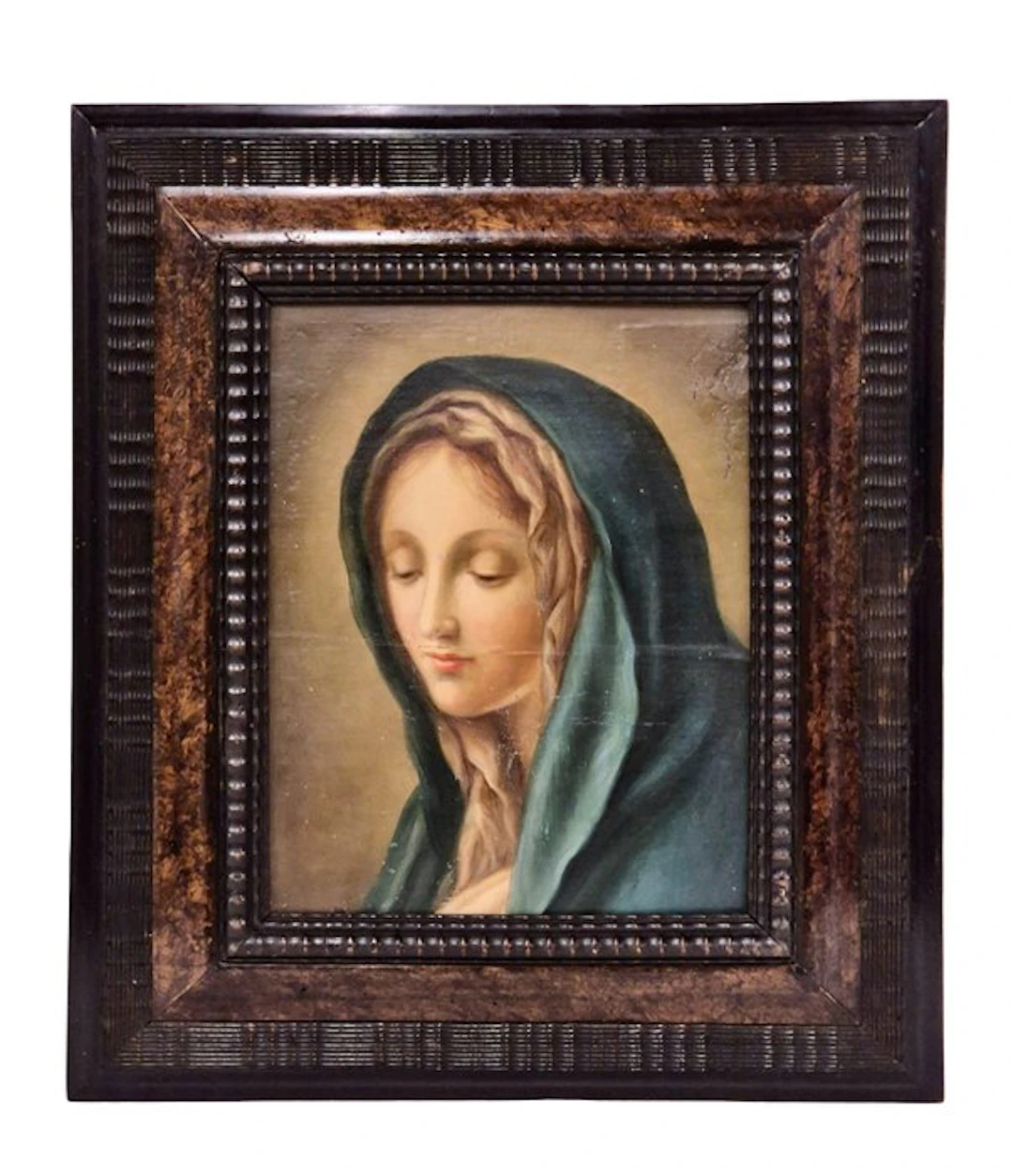 Oil painting on canvas - Face of Santa - 45 x 52 cm - Canvas - 1930-1940