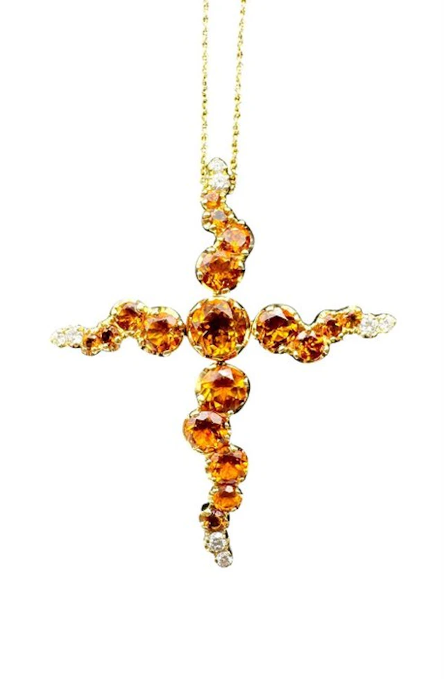 Pasquale Bruni - Necklace - 18 kt. Yellow gold - diamonds + quartz