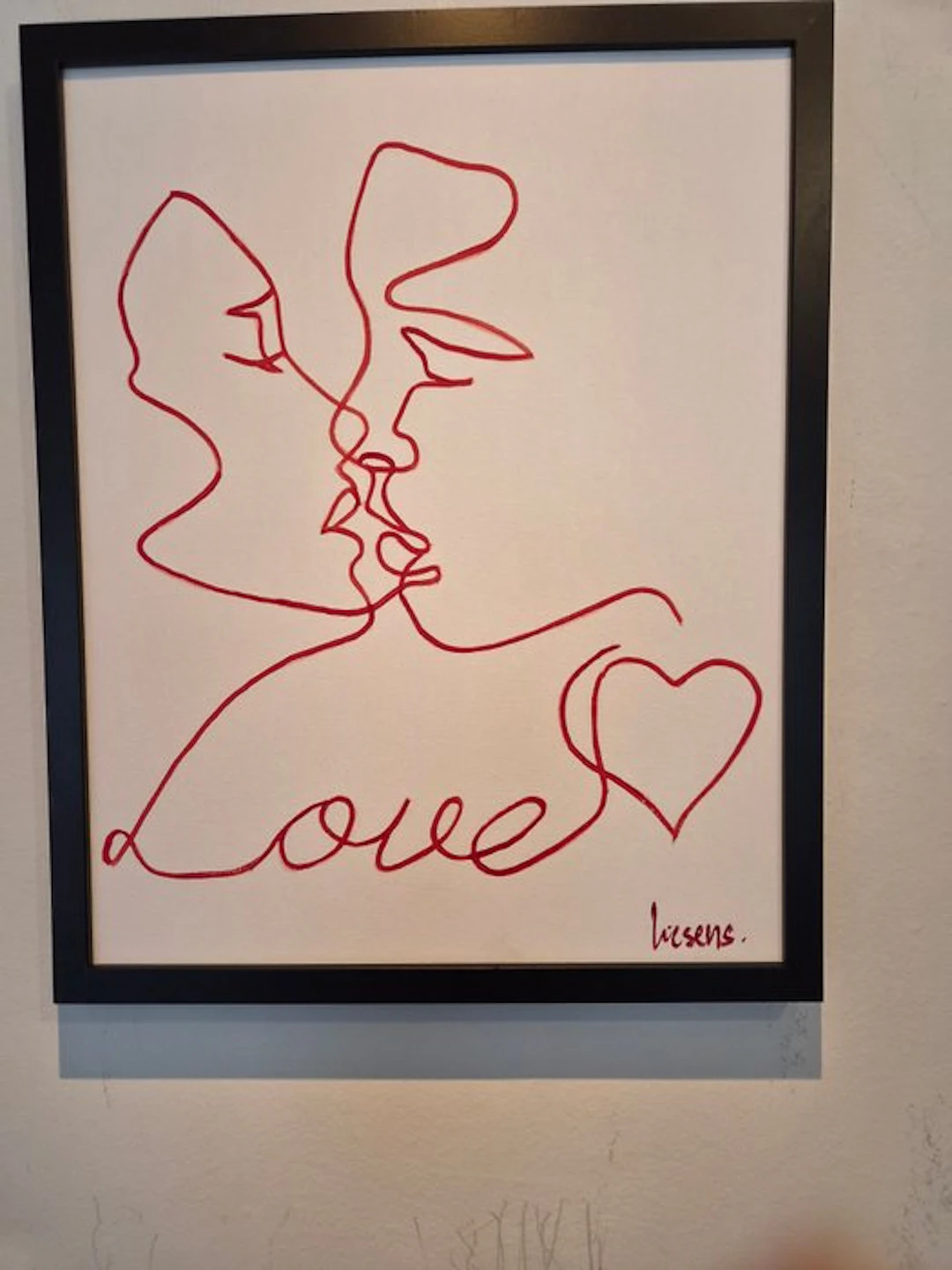 Liesens - All you need is love (handpainted on canvas) met lijst