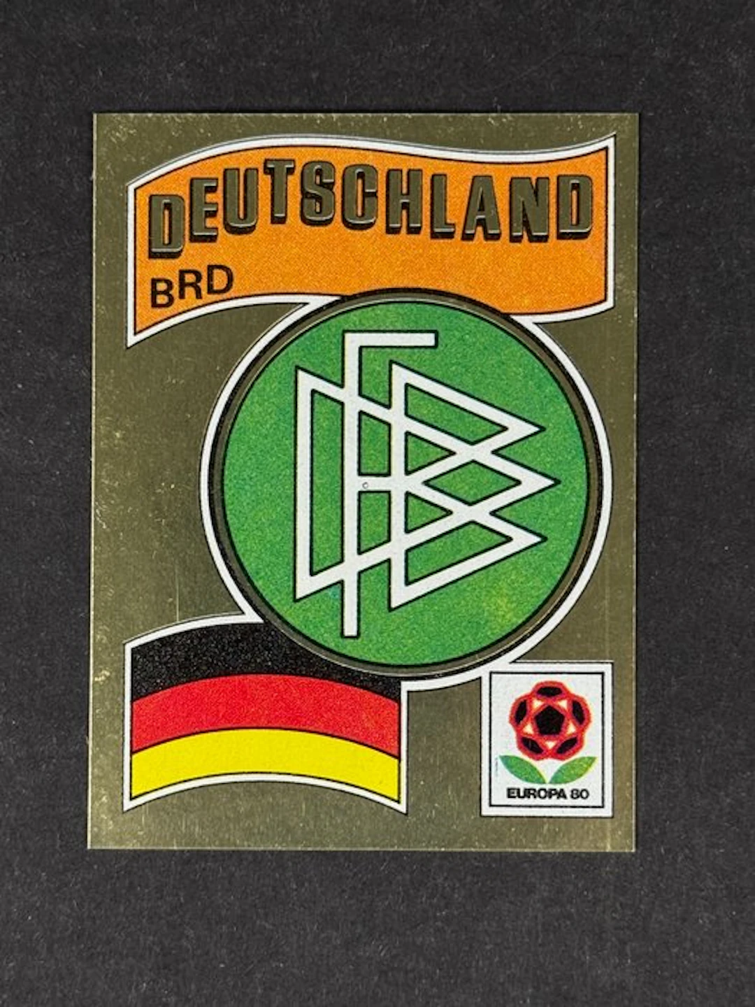 1980 Panini #33 Europa 80 - Badge: Deutschland - 1 Sticker - Mint (M)