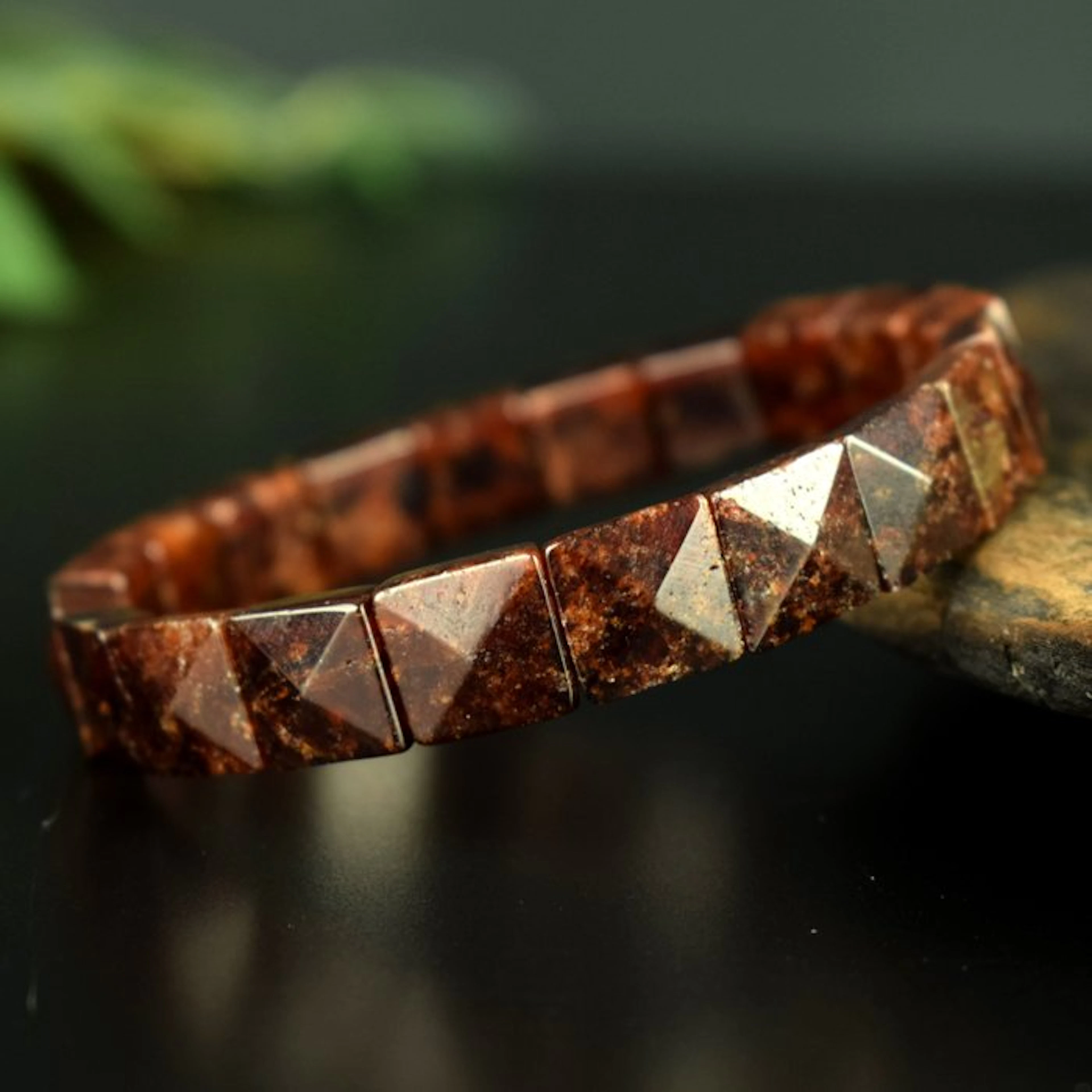 Natural hessonite garnet – Stunning cognac and reddish-brown tones.- 32.6 g