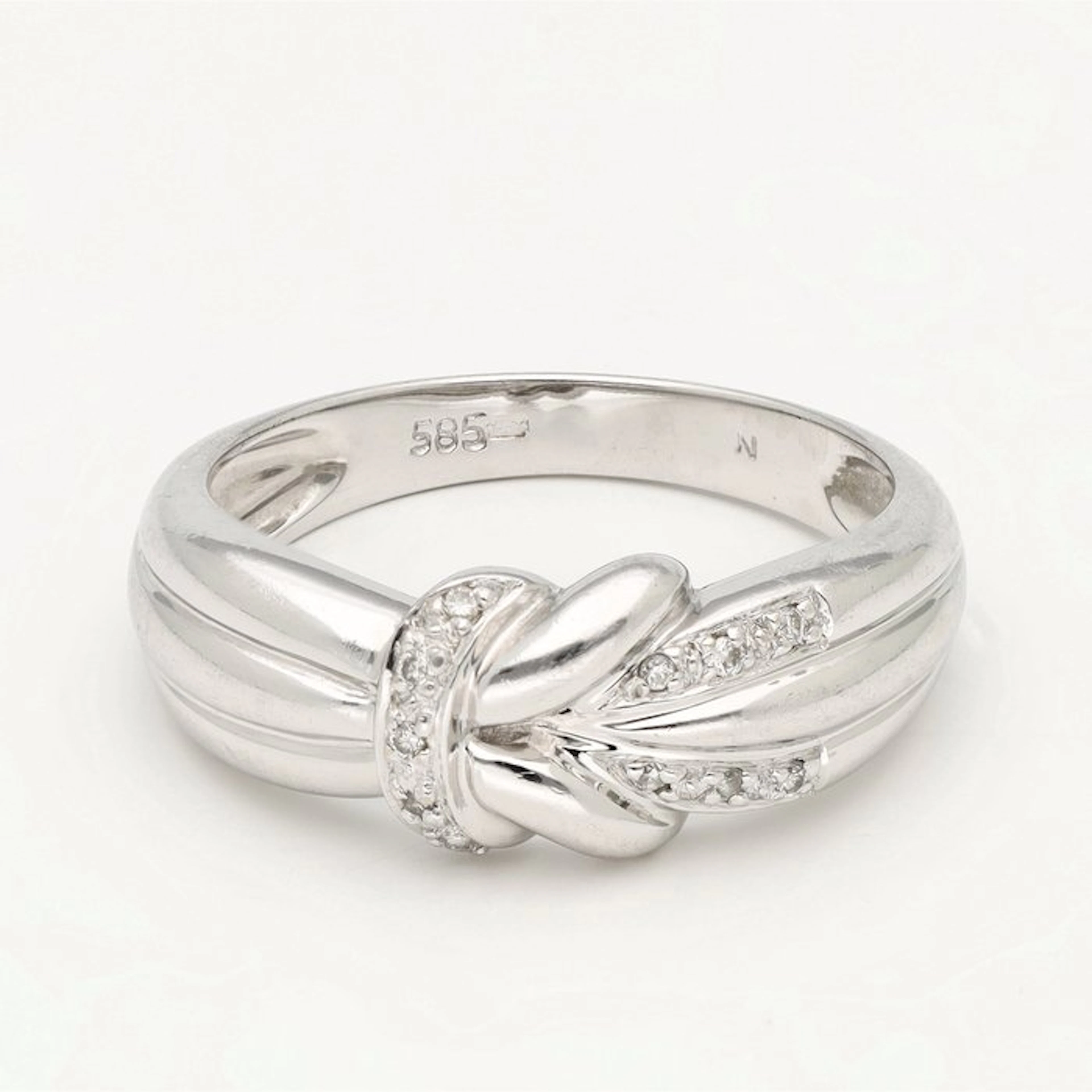 Ring - 14 kt. White gold Diamond (Natural)