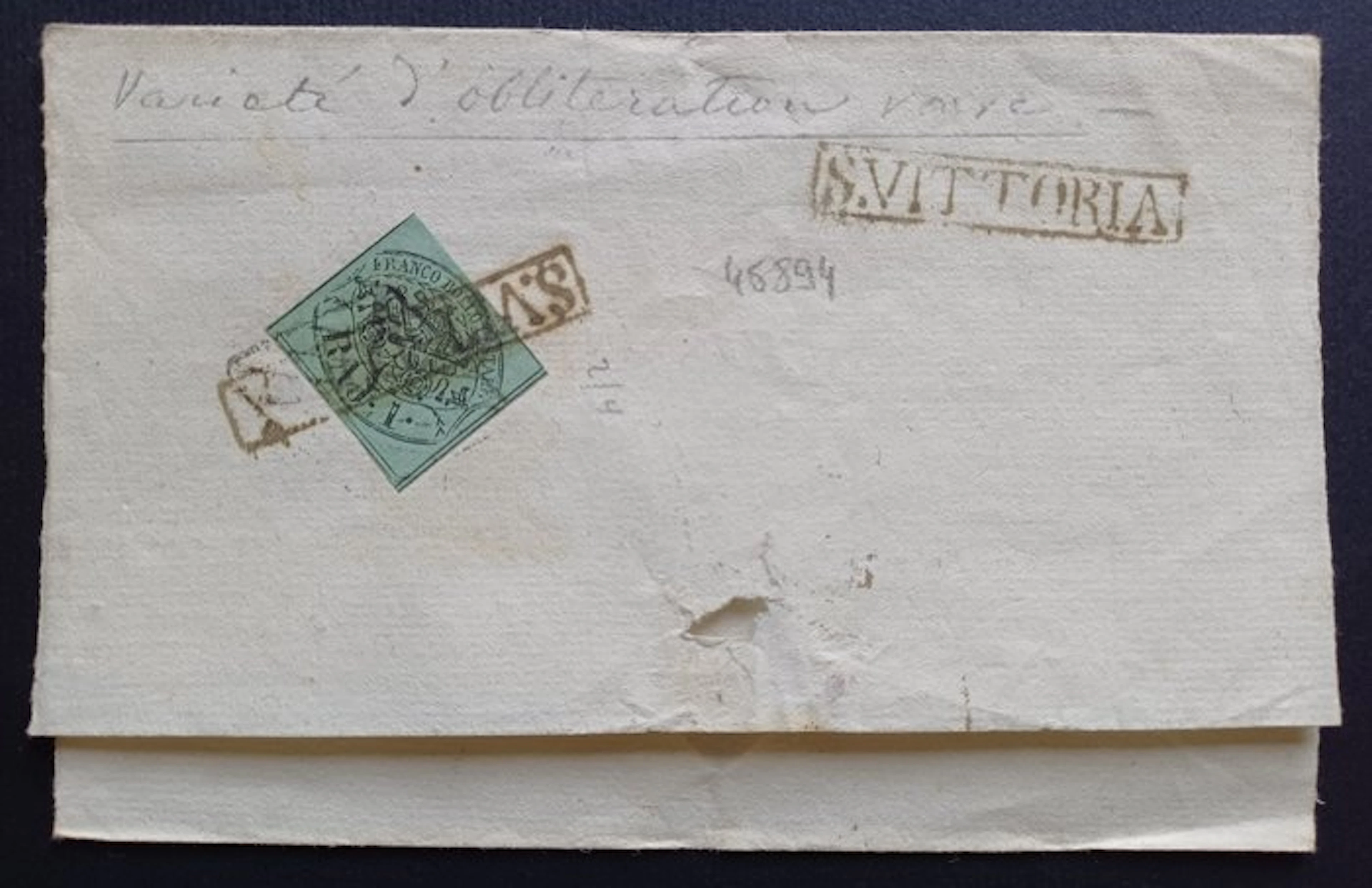Italian Ancient States - Papal State - 1 bag on letter from S