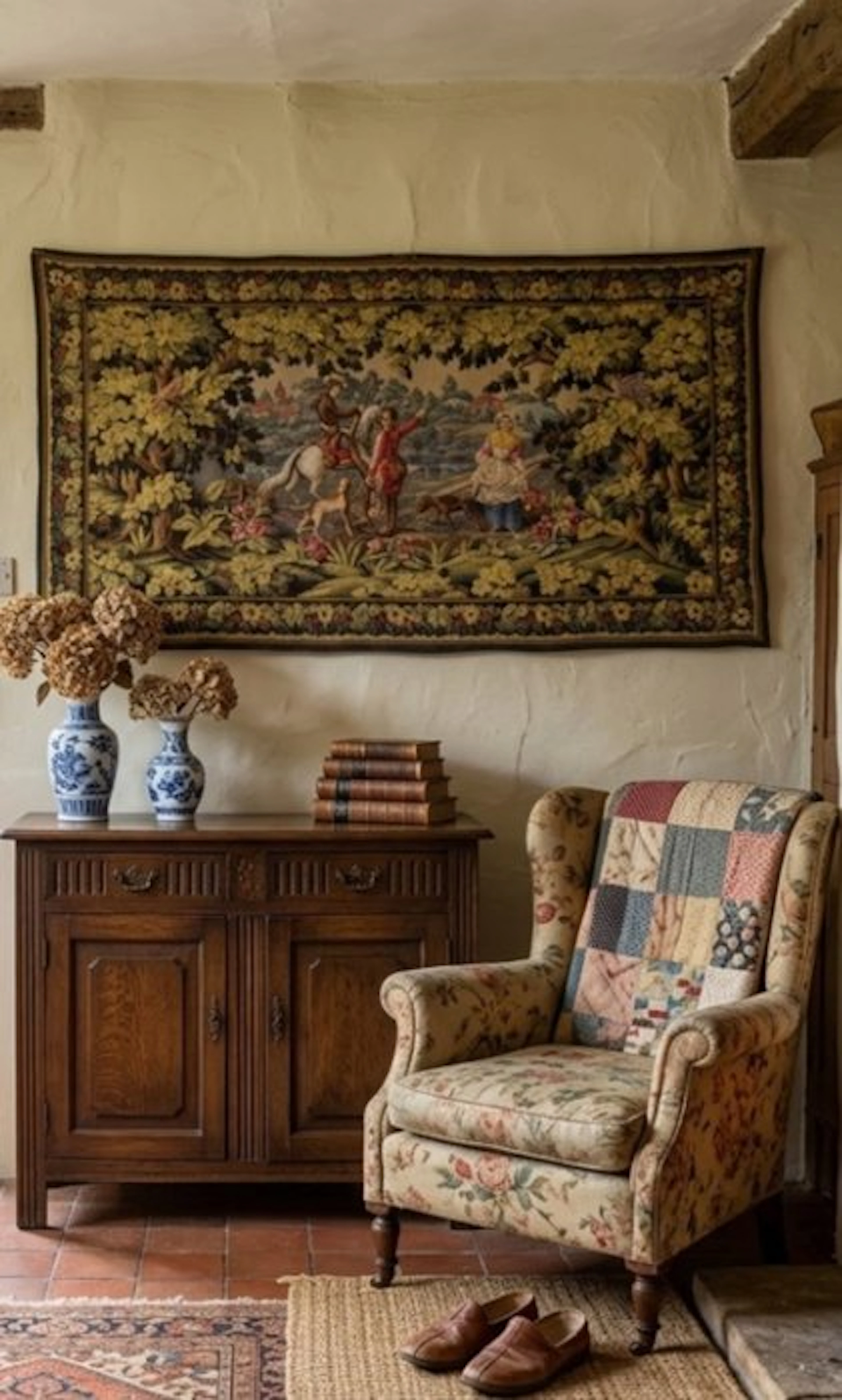 Hunting scene - Tapestry - 107 cm - 200 cm