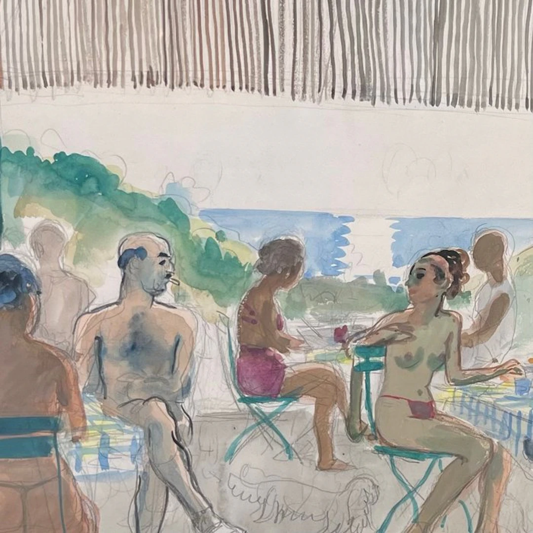 Pierre Lissac (1878–1955) - Terrasse à l’Île du Levant...