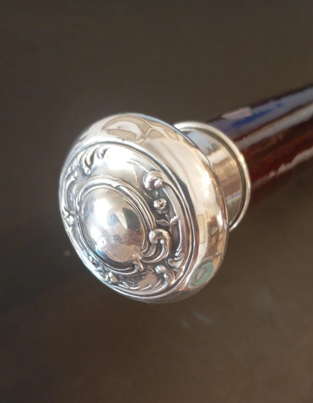 Walking stick - .800 silver - 1890-1910