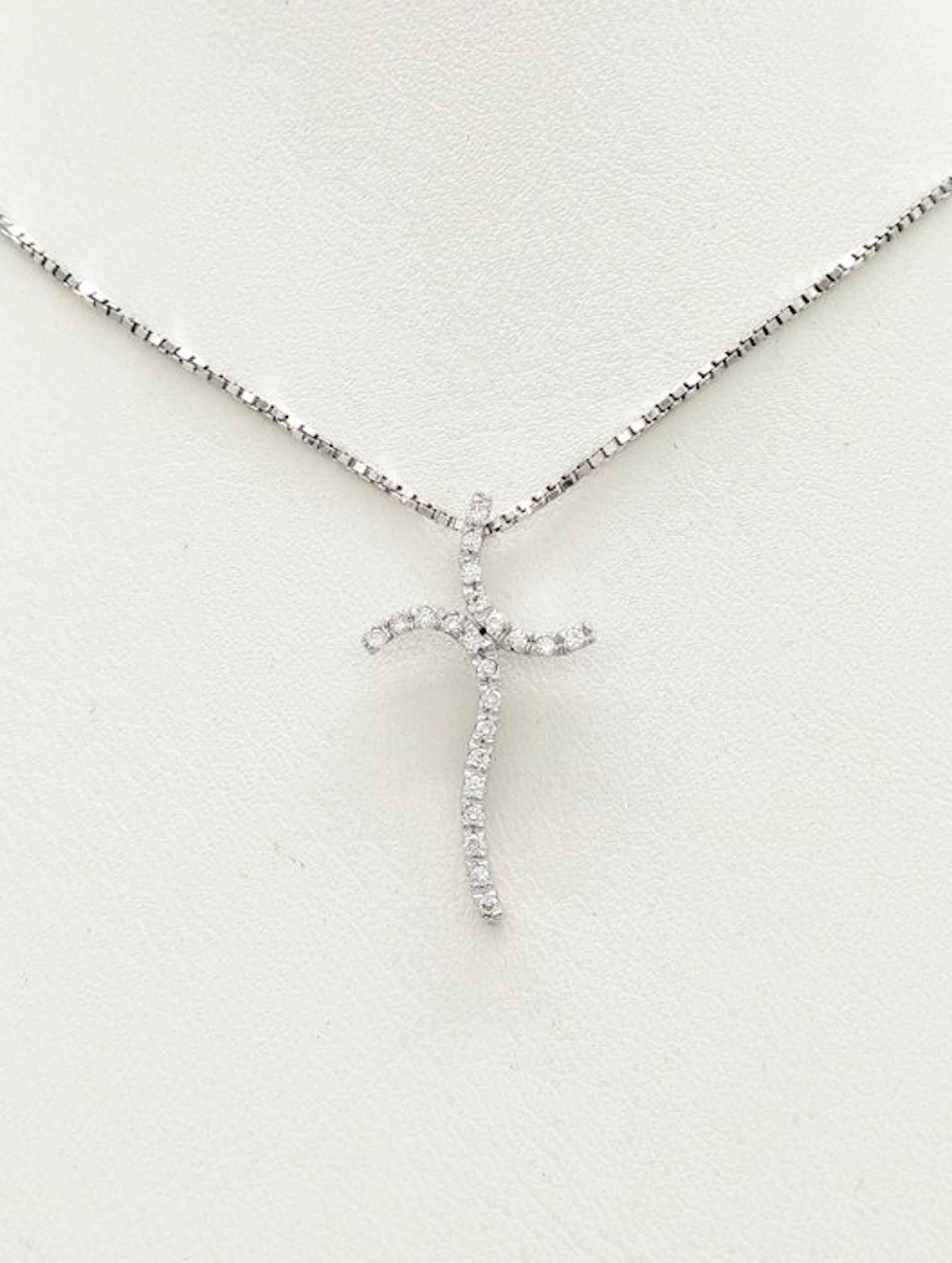 Necklace - 18 kt. White gold Diamond (Natural)