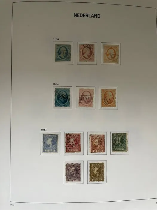 Netherlands 1852/1965 - Almost complete collection of 10 stamps | Barnebys
