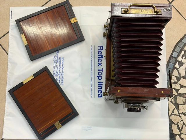 Mackenstein Banco ottico + 2 chassis in legno Analogue camera