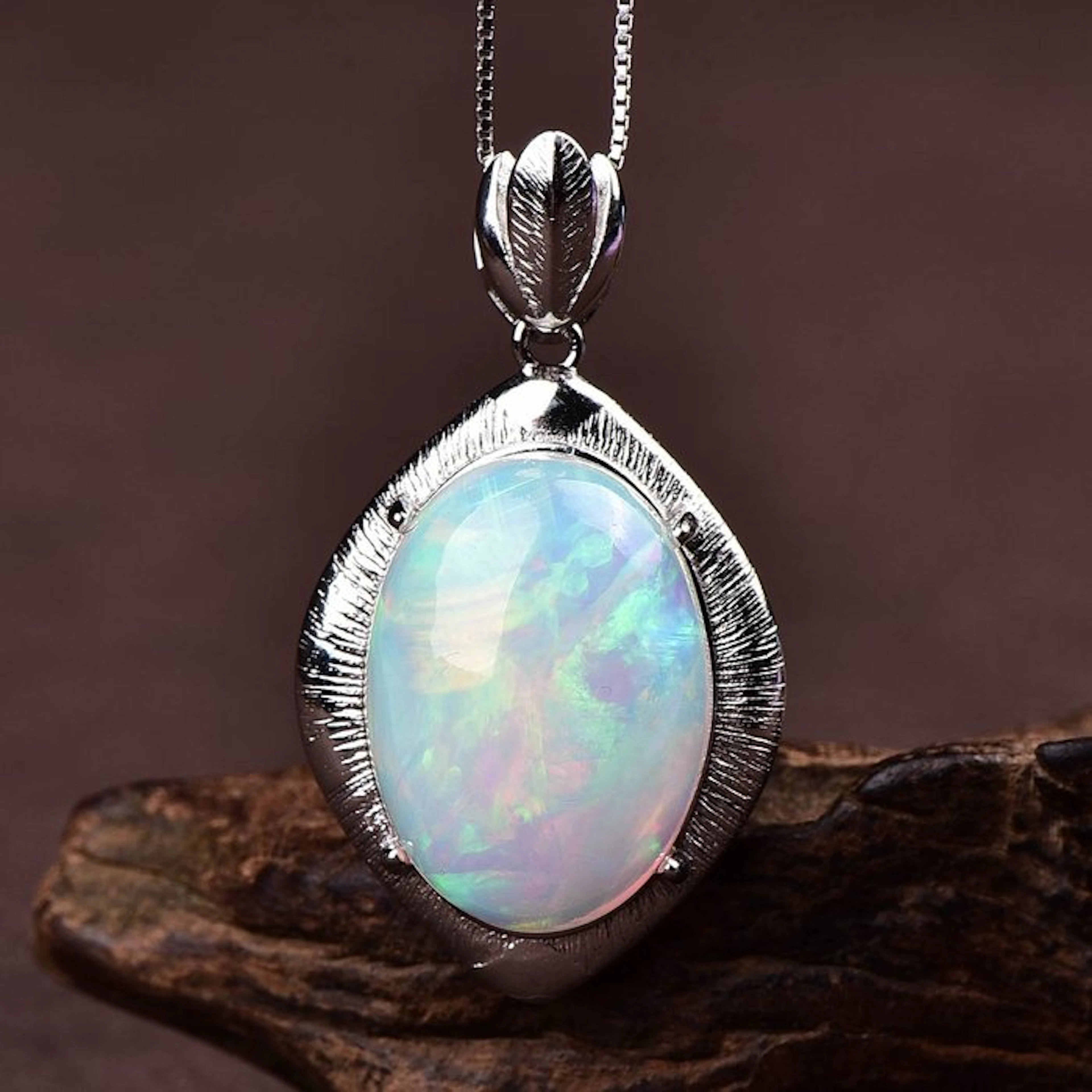 ALGT Certified - Highly Exclusive Natural Opal Pendant...