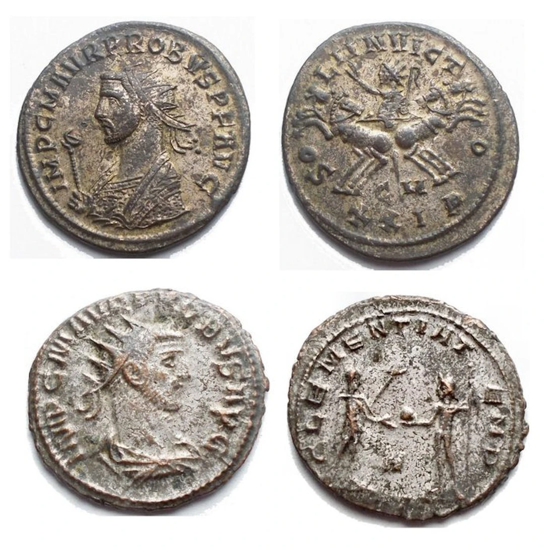 Roman Empire. Probus (AD 276-282). Antoninianus Lot 2 pieces (No reserve price)