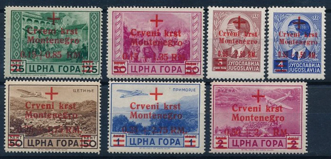 German occupation of Montenegro 1943 - Free and airmail...