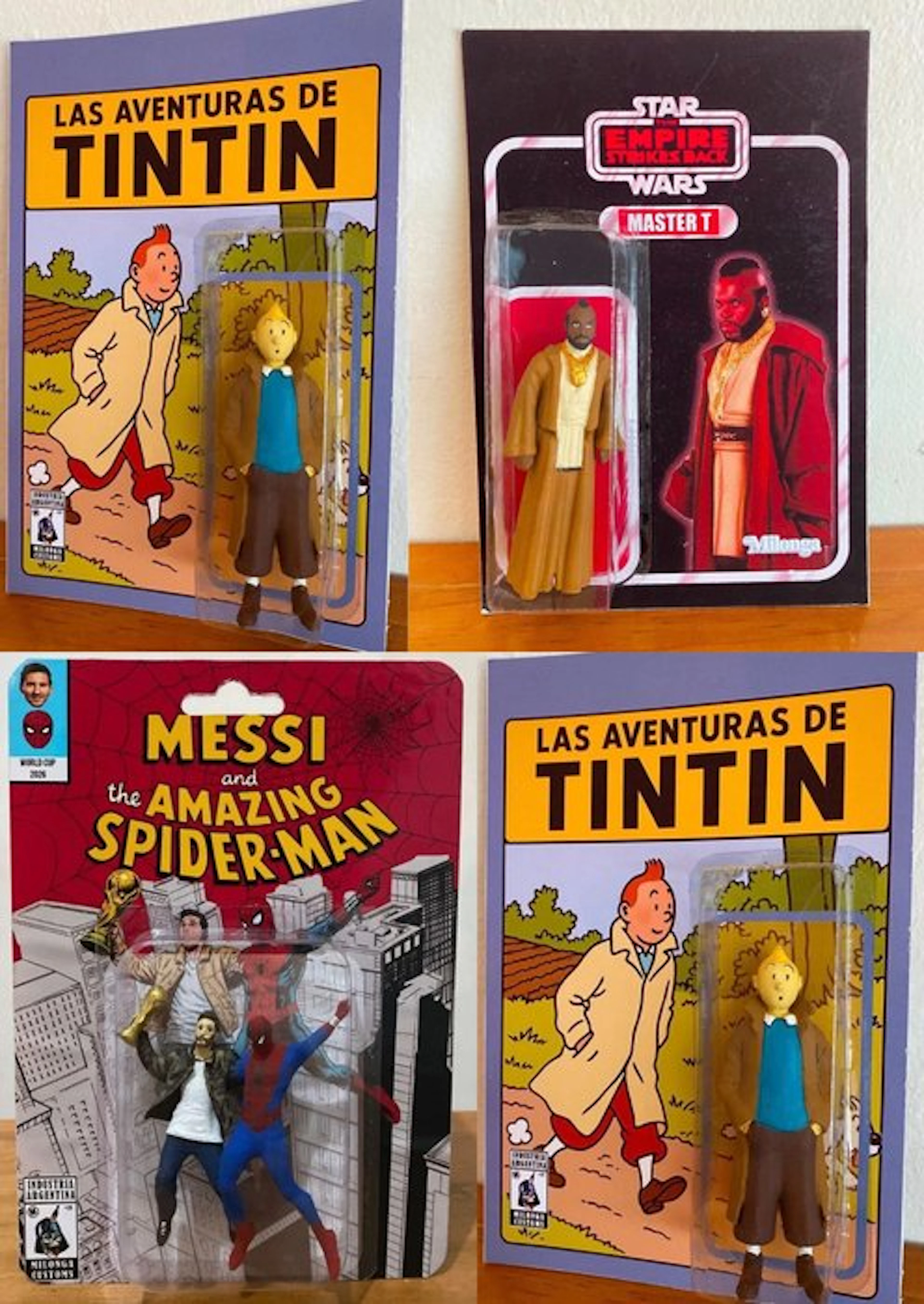 Figure (4) - Set of 4 Toys Customs Figures – Tintin