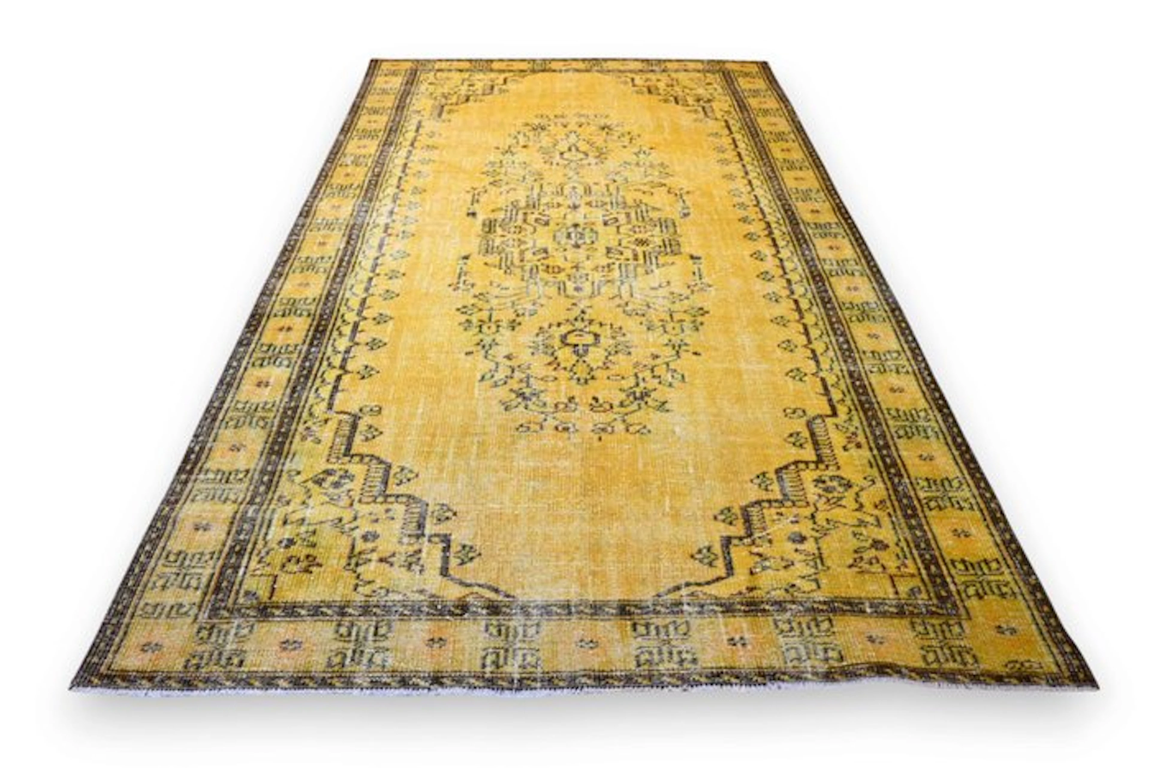 Yellow vintage - Rug - 275 cm - 165 cm - √ handmade √ certificate