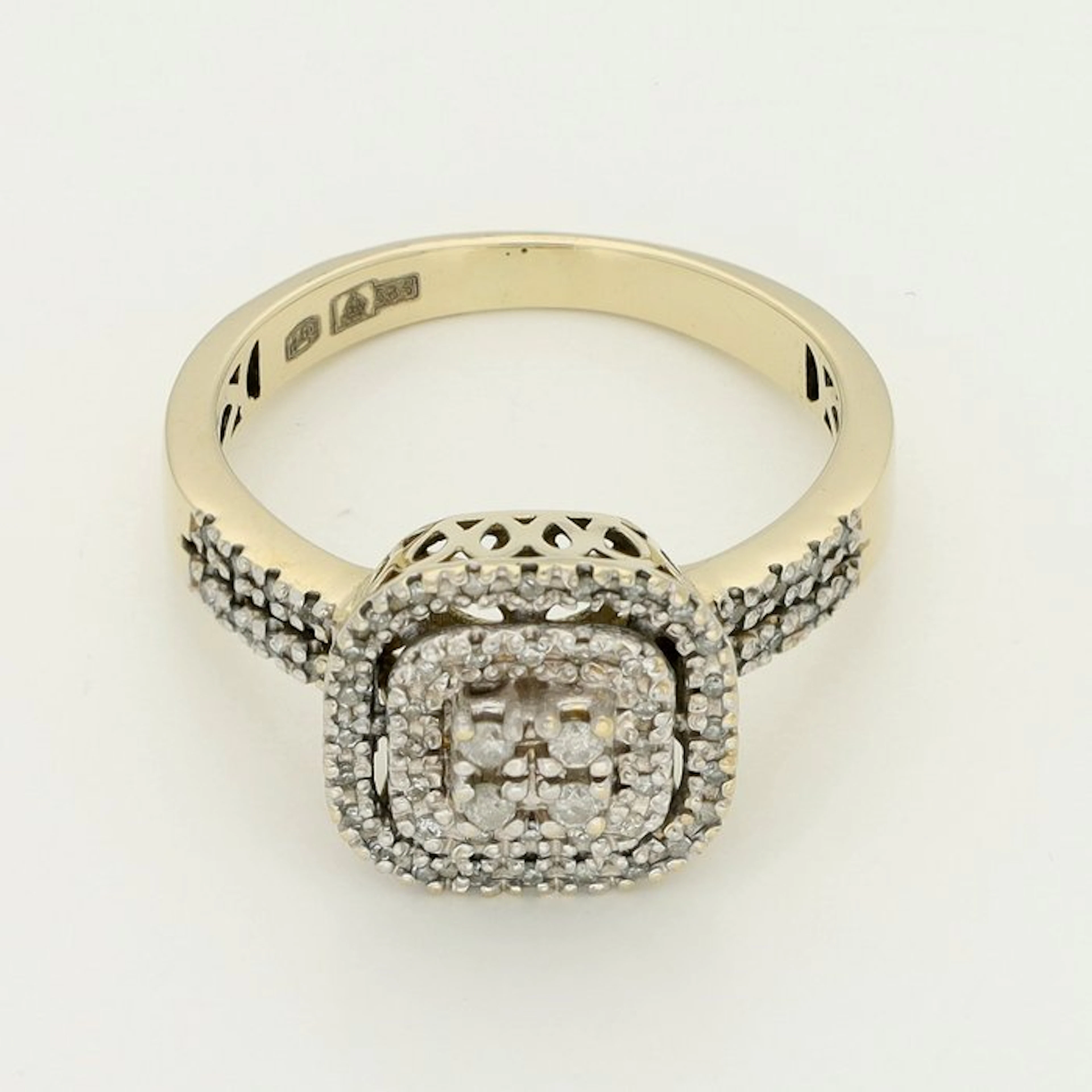 Ring - 14 kt. Yellow gold Diamond (Natural)