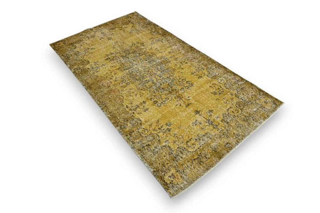 Yellow vintage - Rug - 205 cm - 110 cm - with certificate