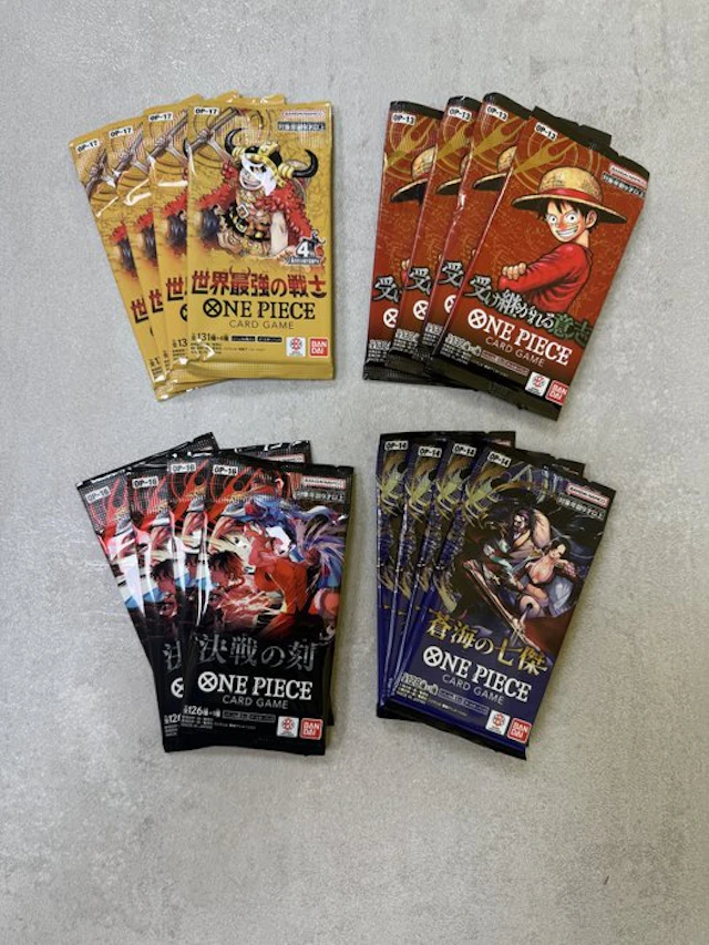 One Piece - 16 Booster pack - OP13 OP14 OP16 OP17 – Lotto 16 buste sigillate