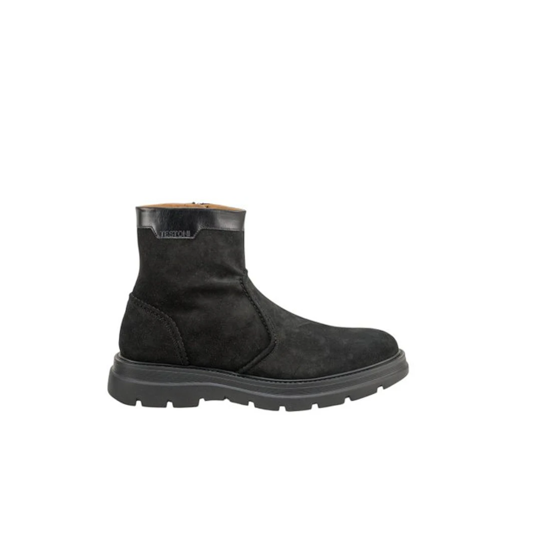 TESTONI - 8 UK - 42 IT - Combat Zip Boot Shoes Suede +...