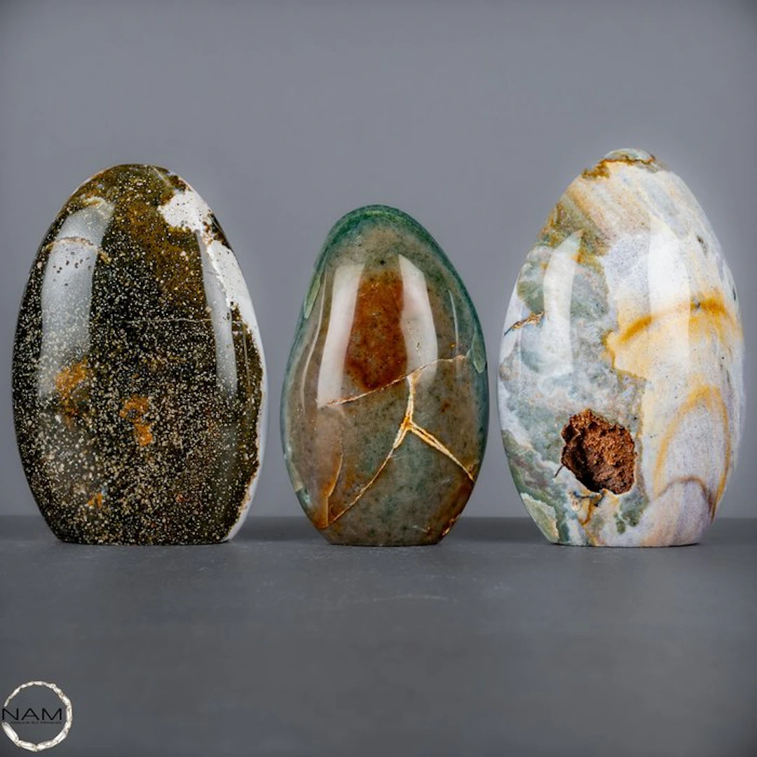 Ocean Jasper Freeform Set – Colorful natural art full of...
