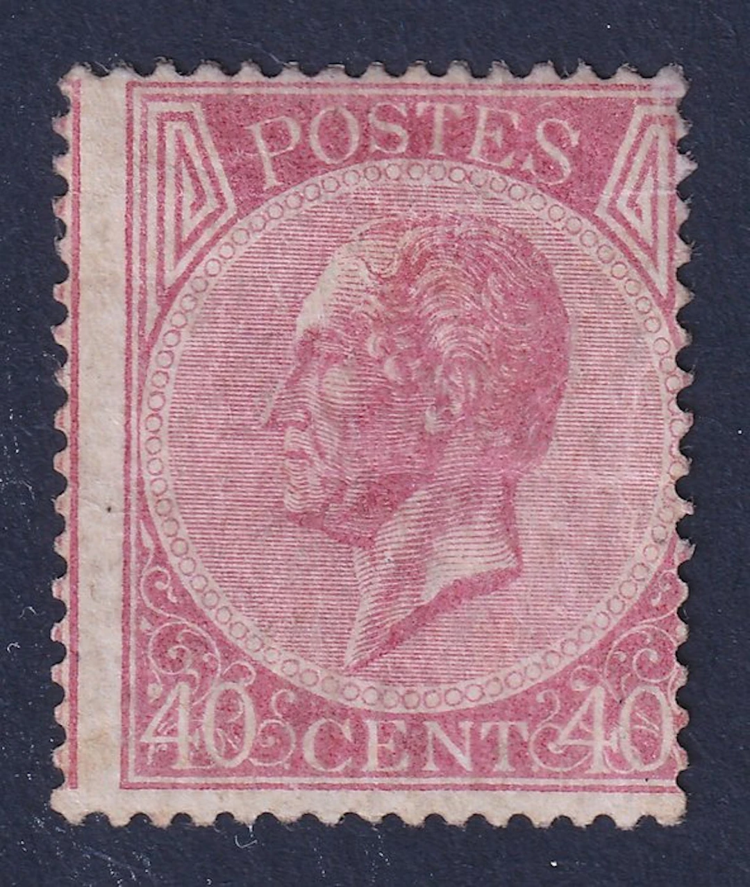 Belgium 1867 - 40c Pale Rose
