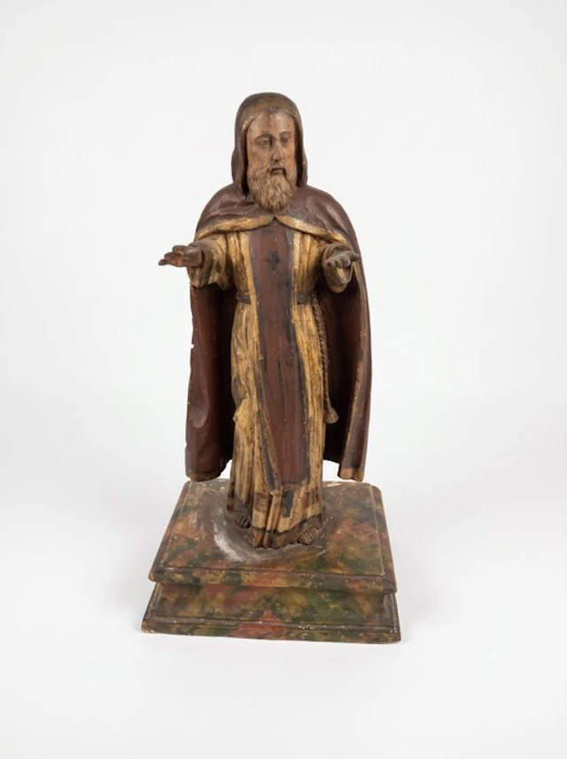 Statue, Escultura religiosa barroca en madera policromada...