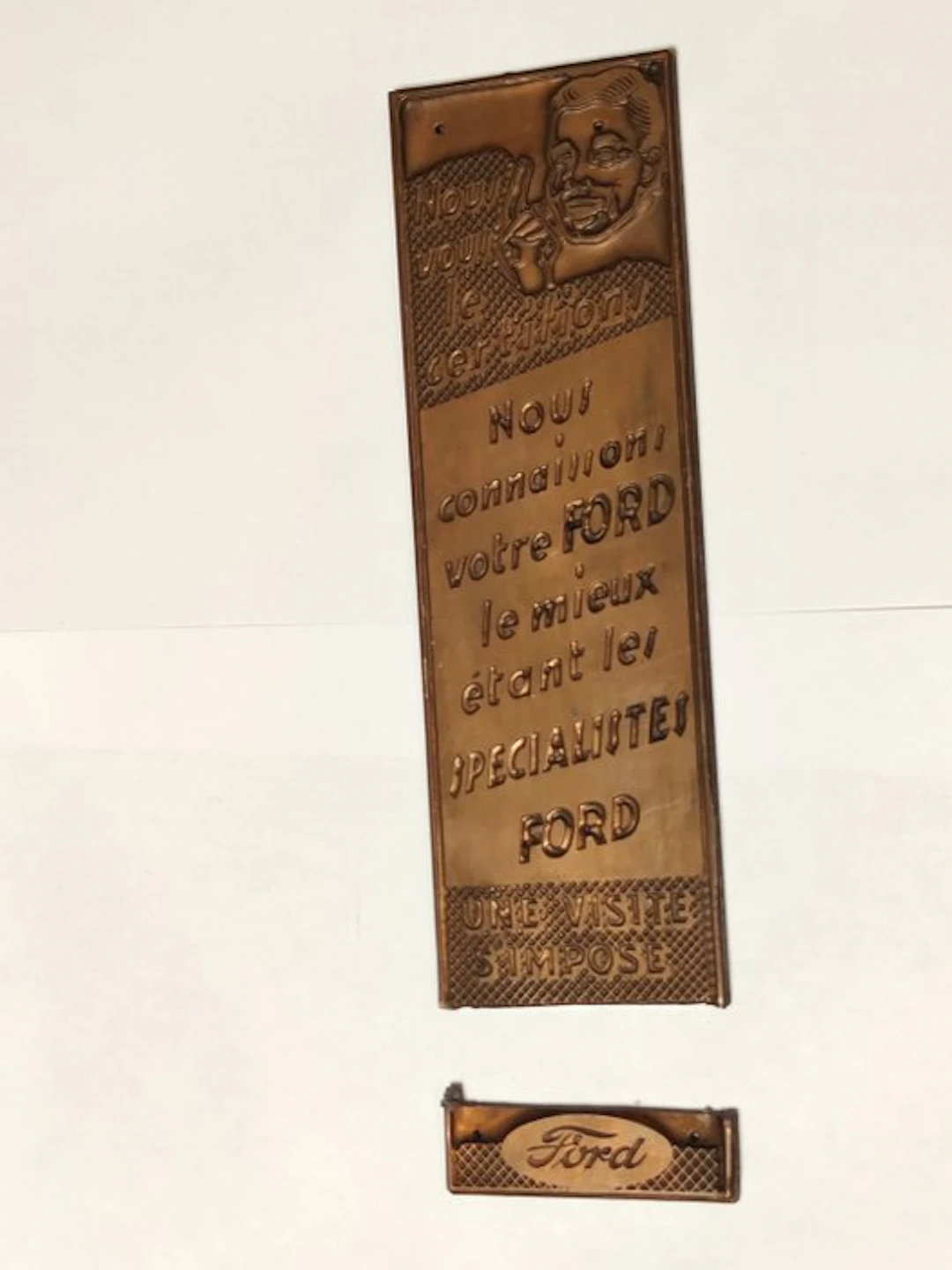 printing plate - Ford - Service Ford Dealer drukplaat