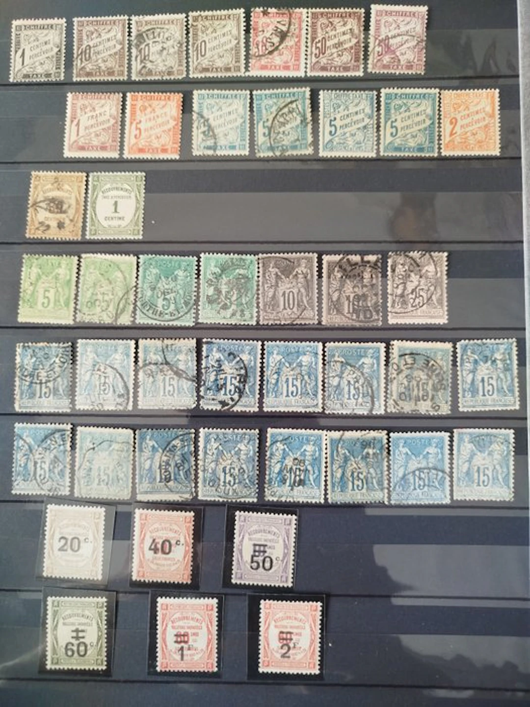 France 1870/1926 - Lot of stamps from France, taxes