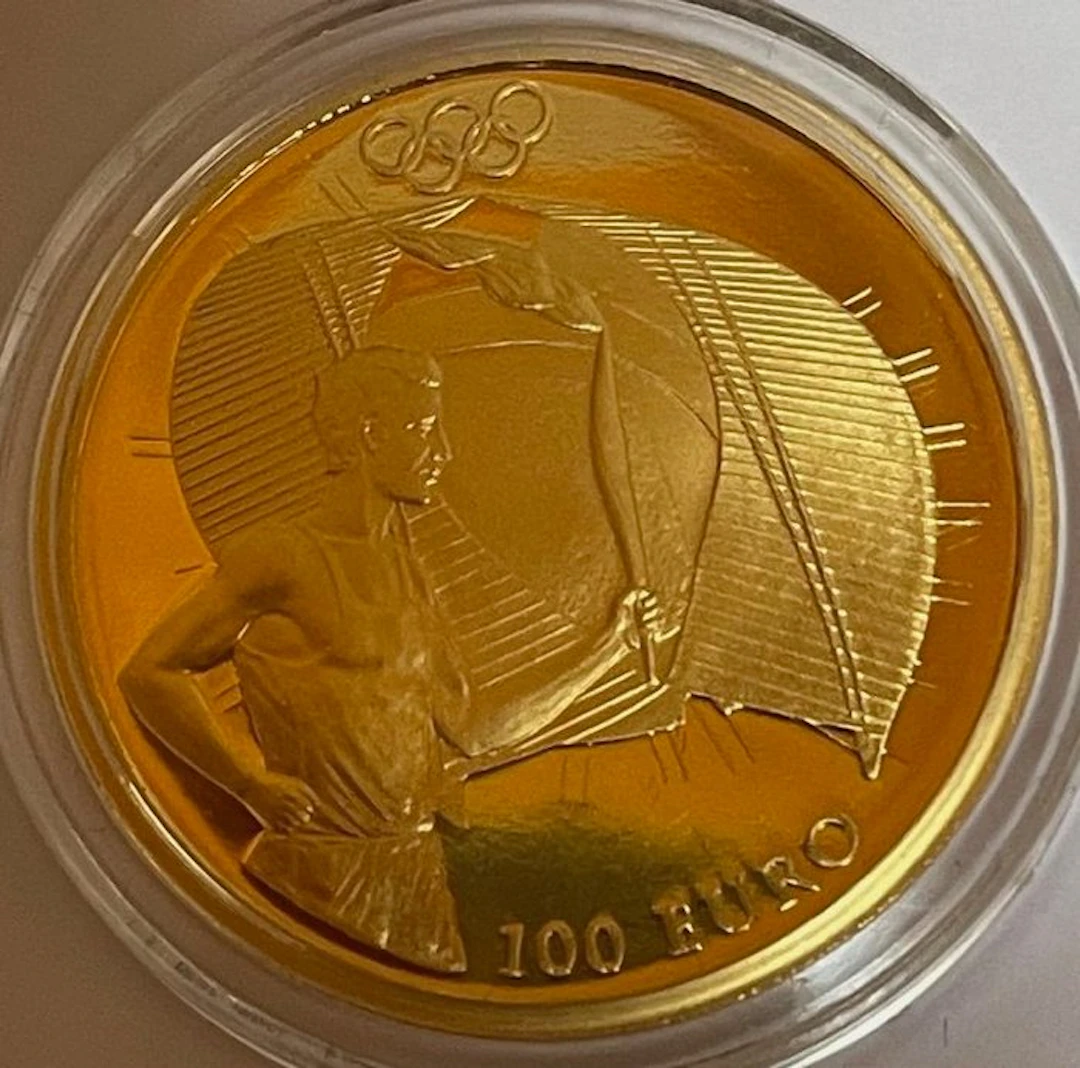 Greece. 100 Euro 2004 "Olympic torch" Proof (No reserve price)