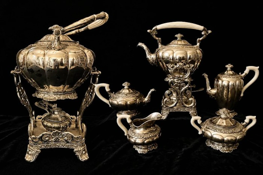 Unbekannt - Table service (7) - 800 silver / solid silver - Solid