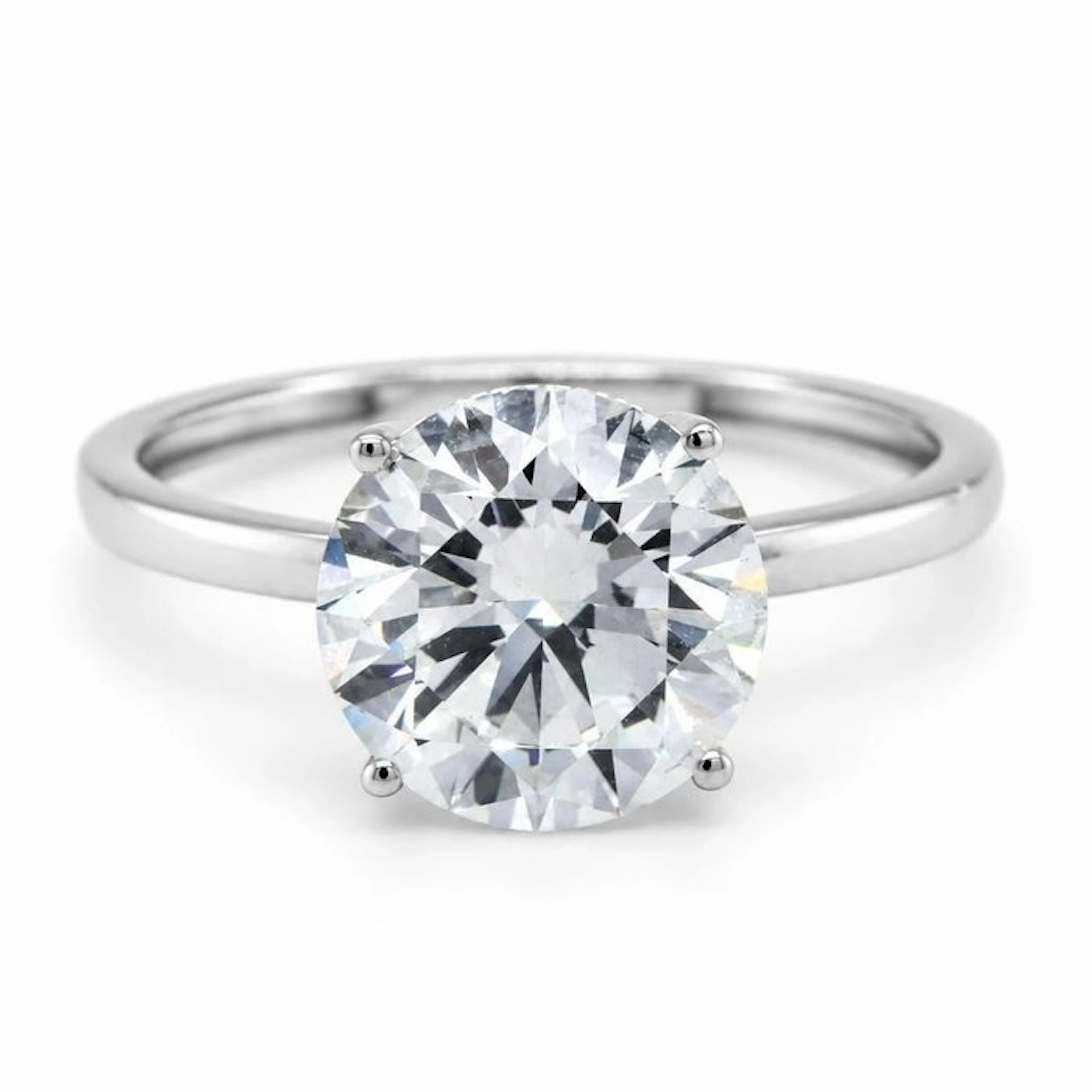 No reserve price - Ring - 14 kt. White gold - 2.91ct. tw. Diamond (Lab-grown)