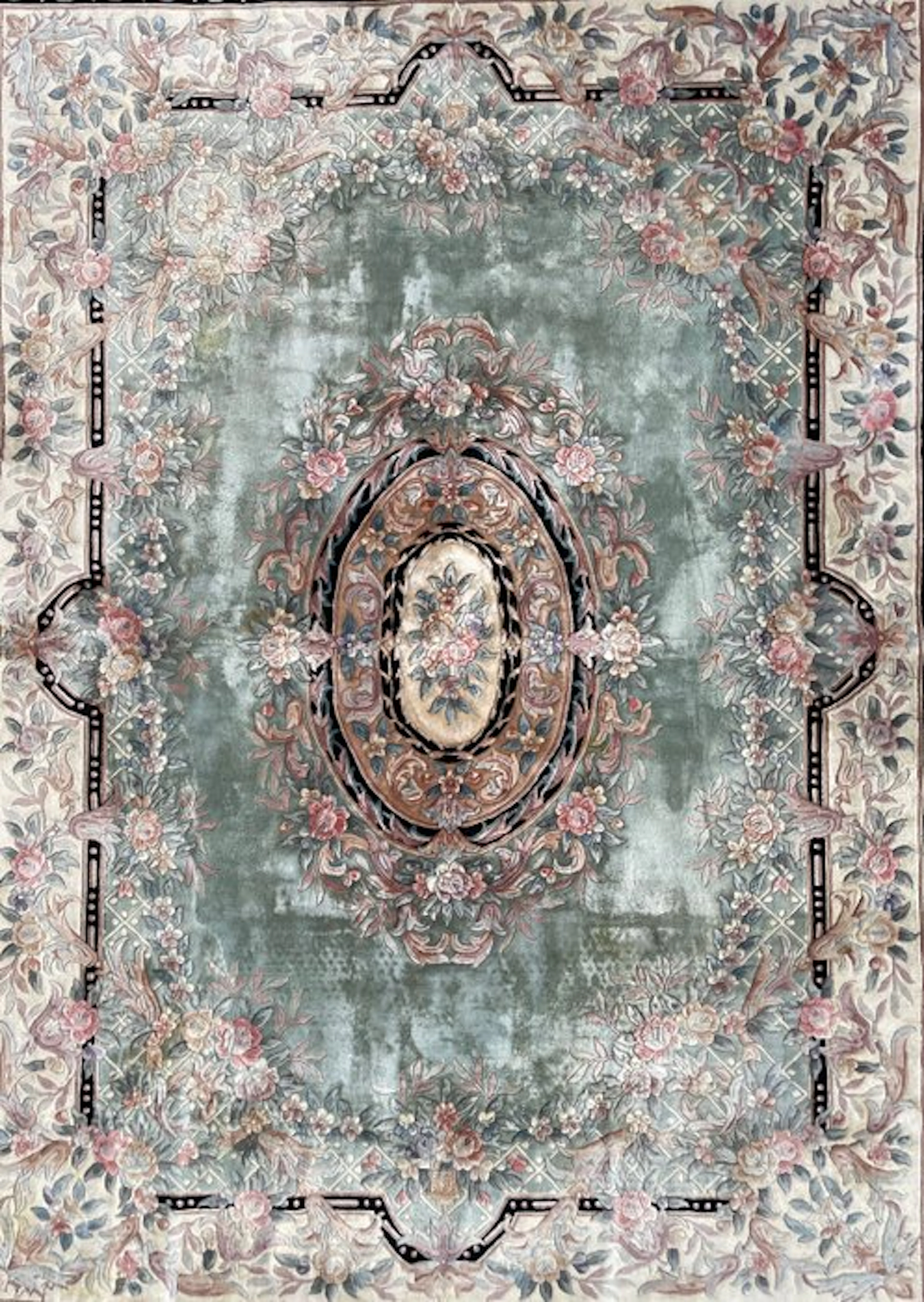 Aubusson rug - cleaned - hand-knotted - wool - Carpet - 380 cm - 274 cm