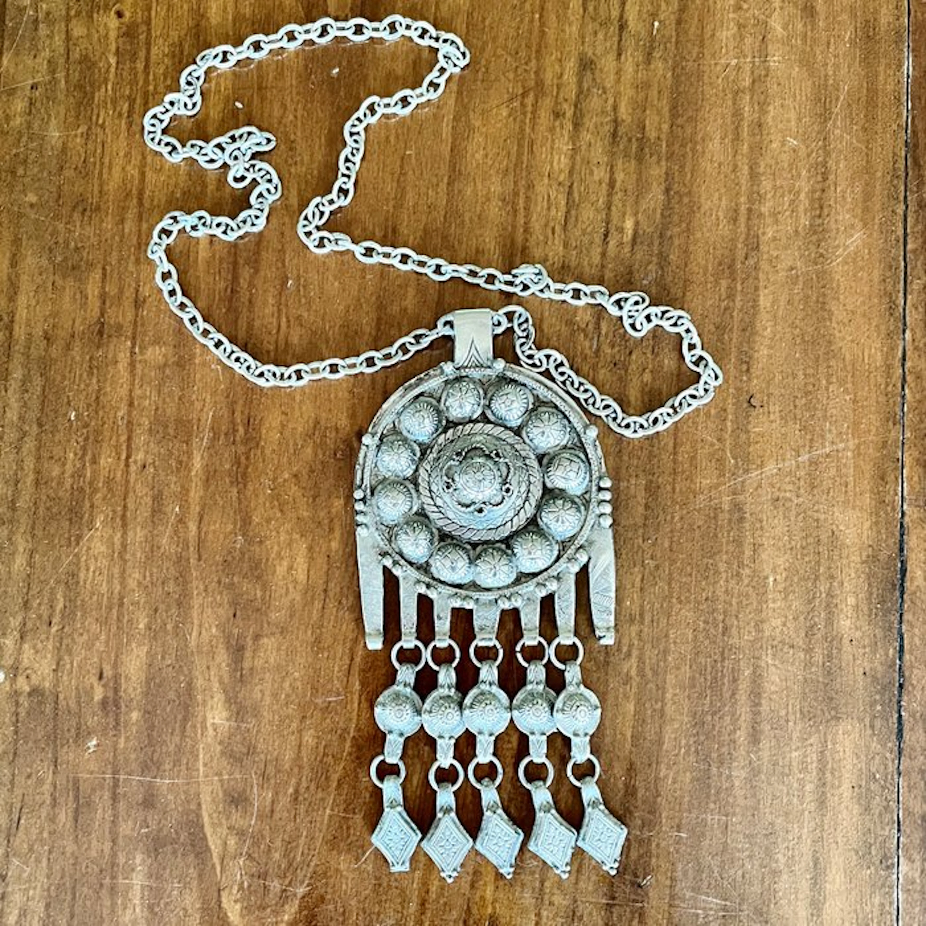 silver or silver-plated - Necklace with pendant