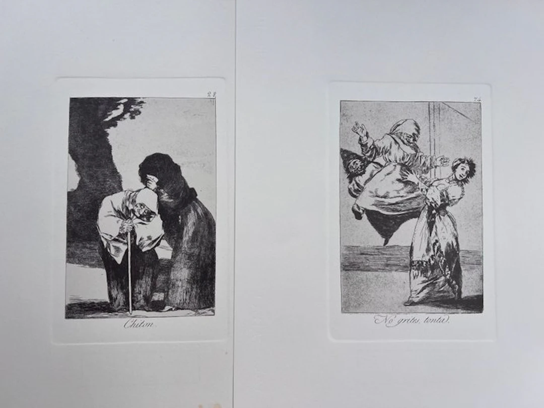 Francisco De Goya (1746-1828) - 2 etching from Los Caprichos 28, 74