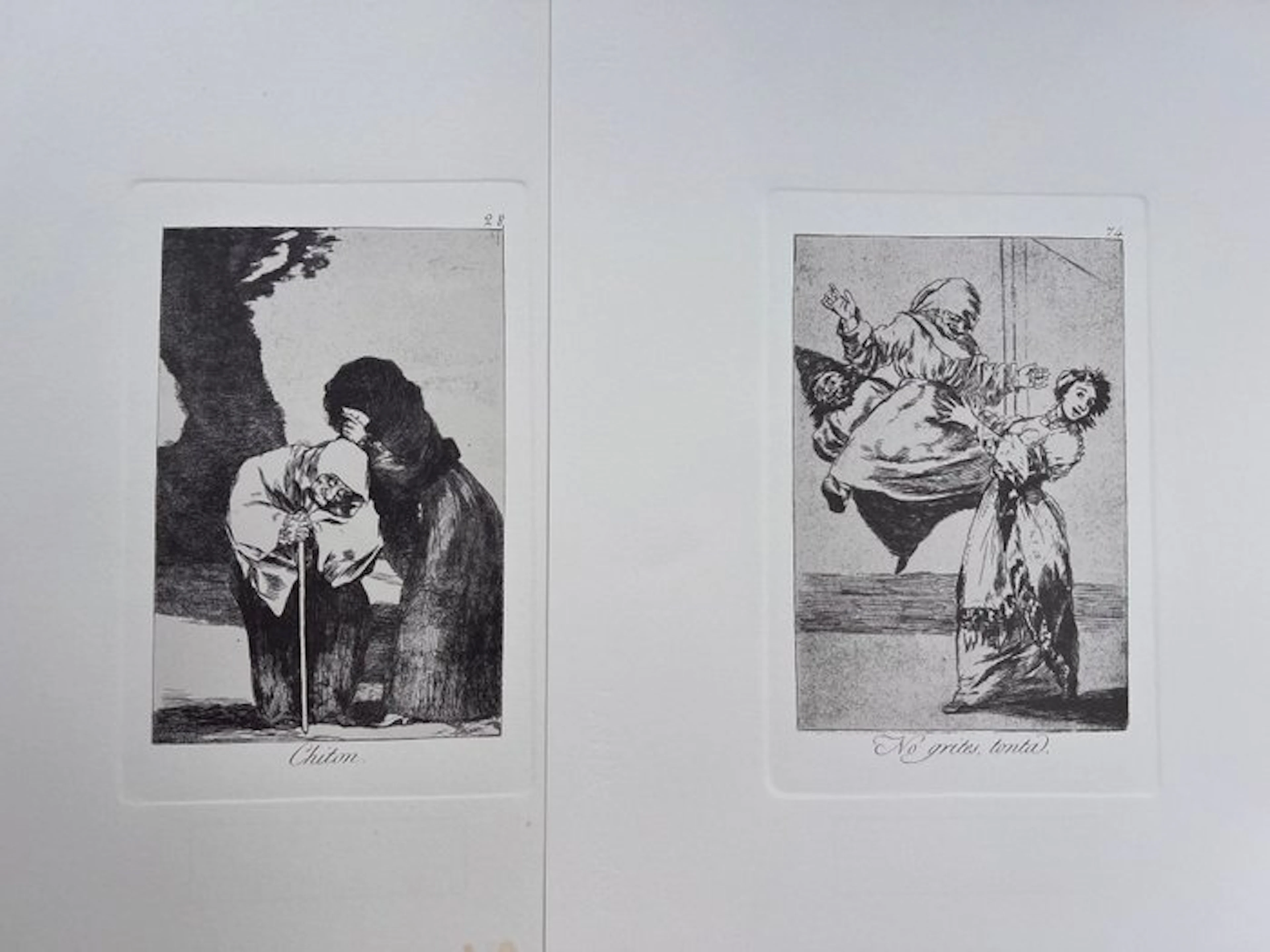 Francisco De Goya (1746-1828) - 2 etching from Los Caprichos 28, 74
